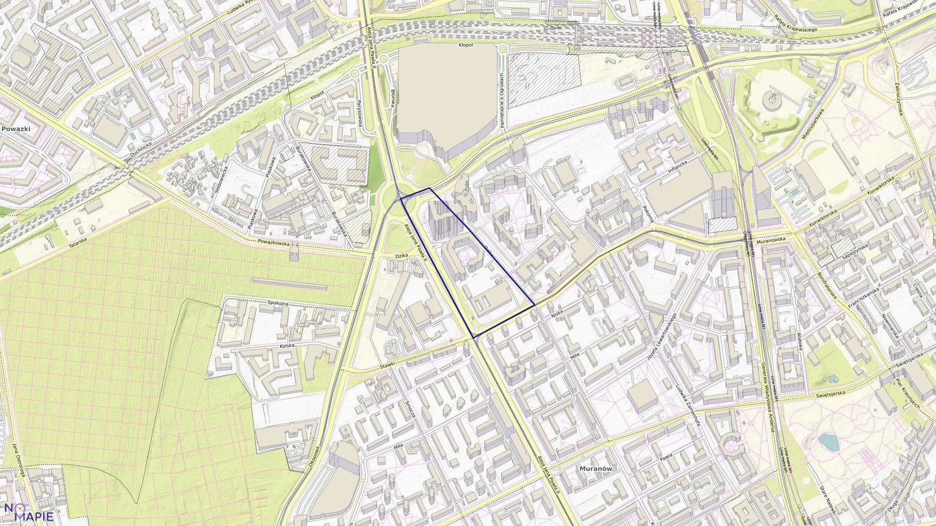 Mapa obrębu 5-01-02 w mieście Warszawa