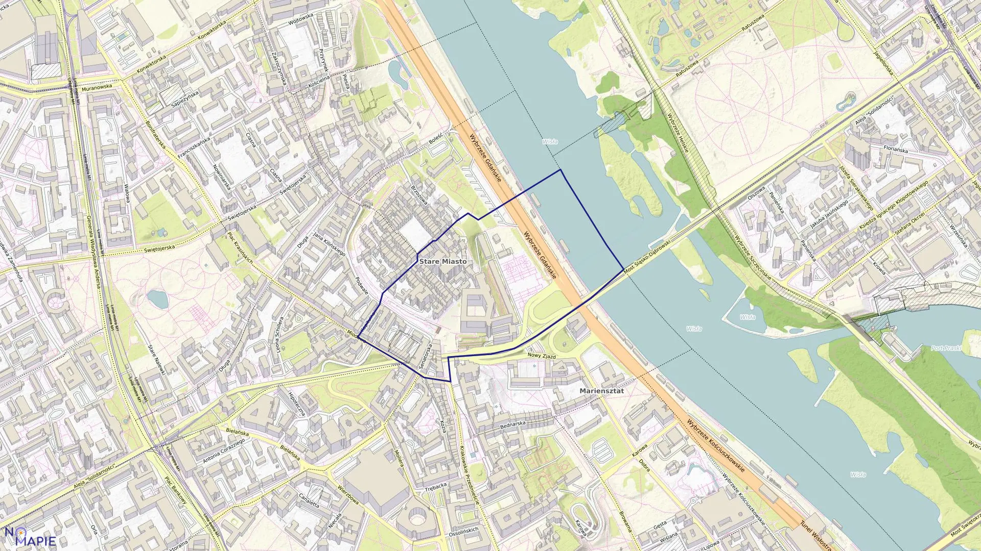 Mapa obrębu 5-02-11 w mieście Warszawa