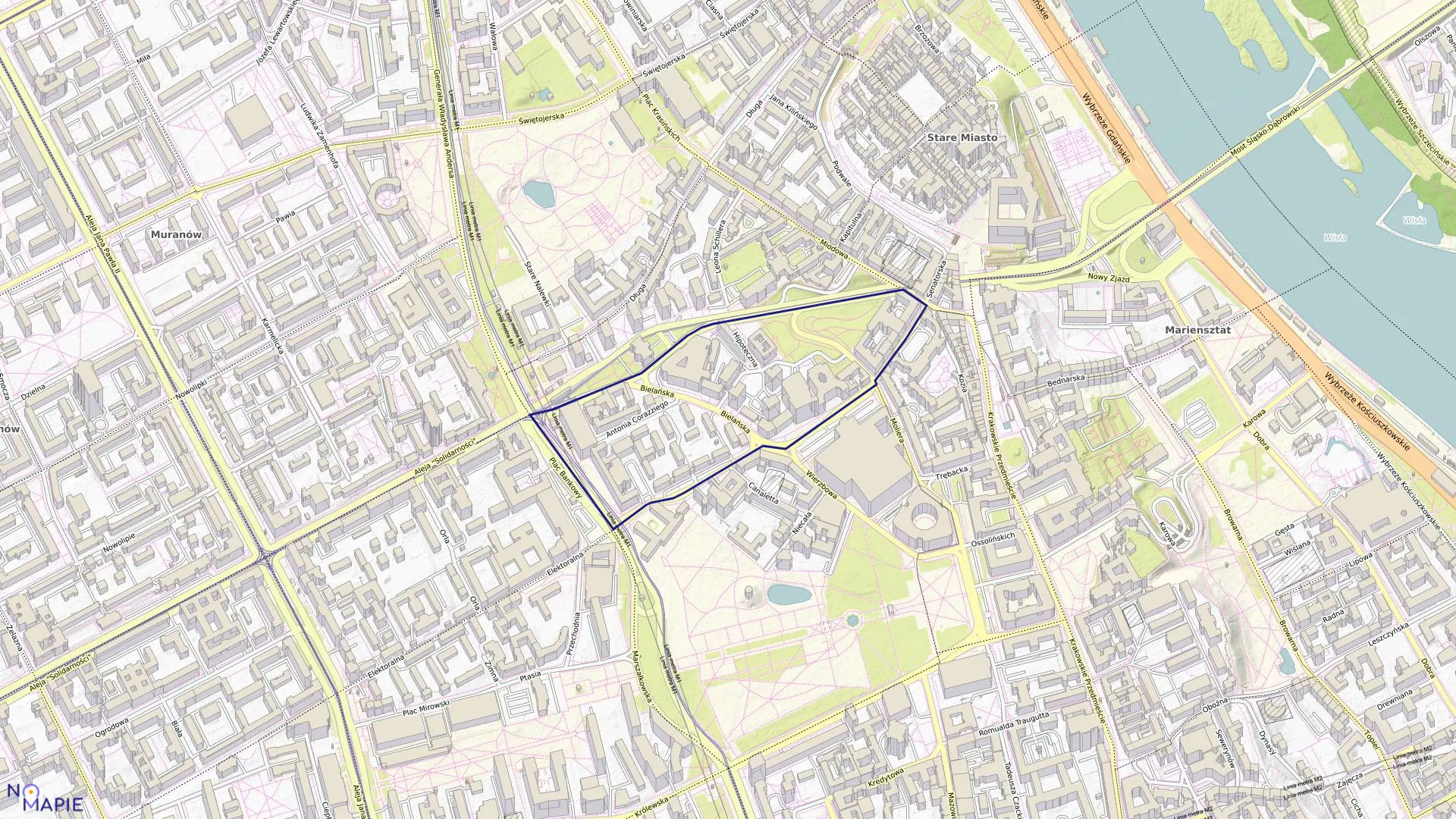 Mapa obrębu 5-03-02 w mieście Warszawa