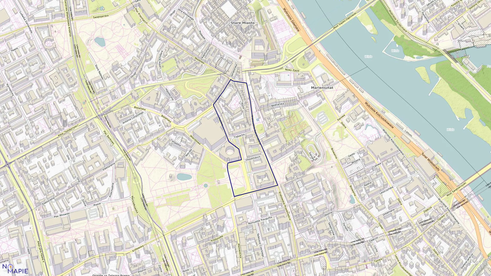 Mapa obrębu 5-03-05 w mieście Warszawa