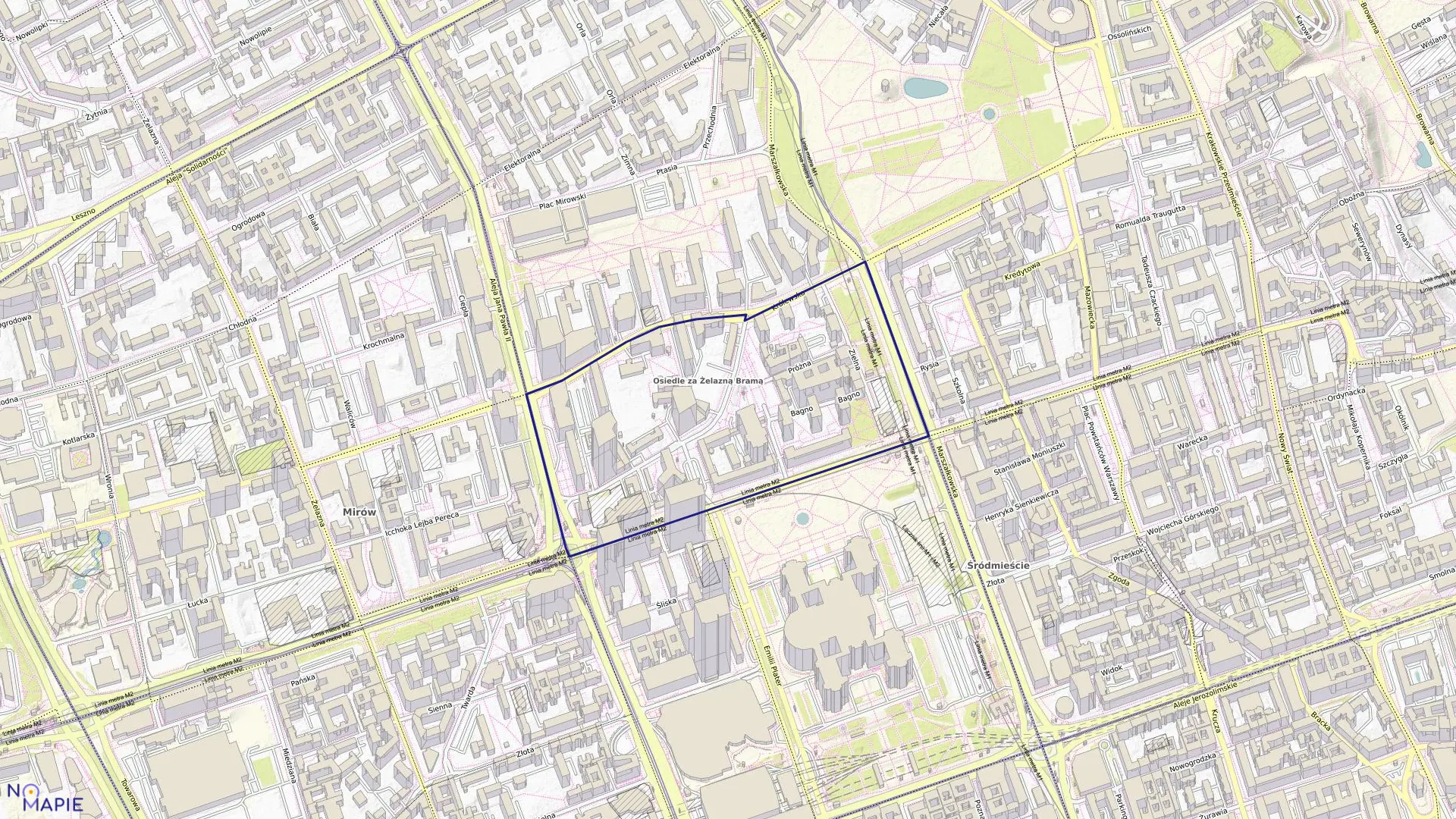 Mapa obrębu 5-03-06 w mieście Warszawa