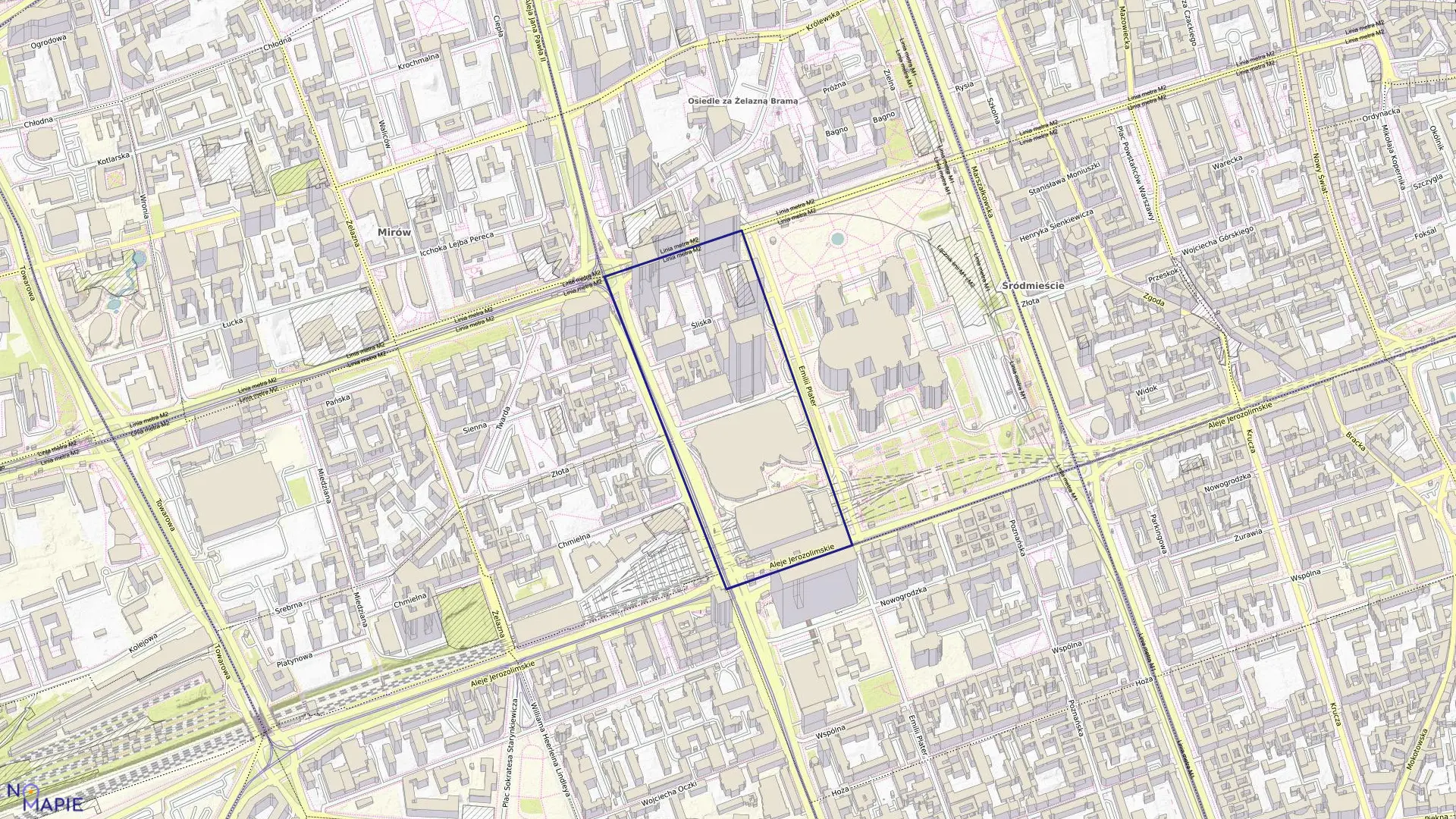 Mapa obrębu 5-03-08 w mieście Warszawa