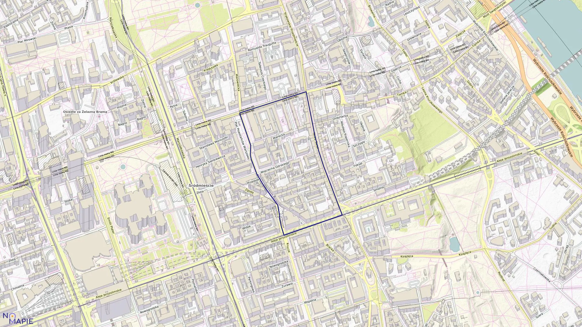 Mapa obrębu 5-03-11 w mieście Warszawa