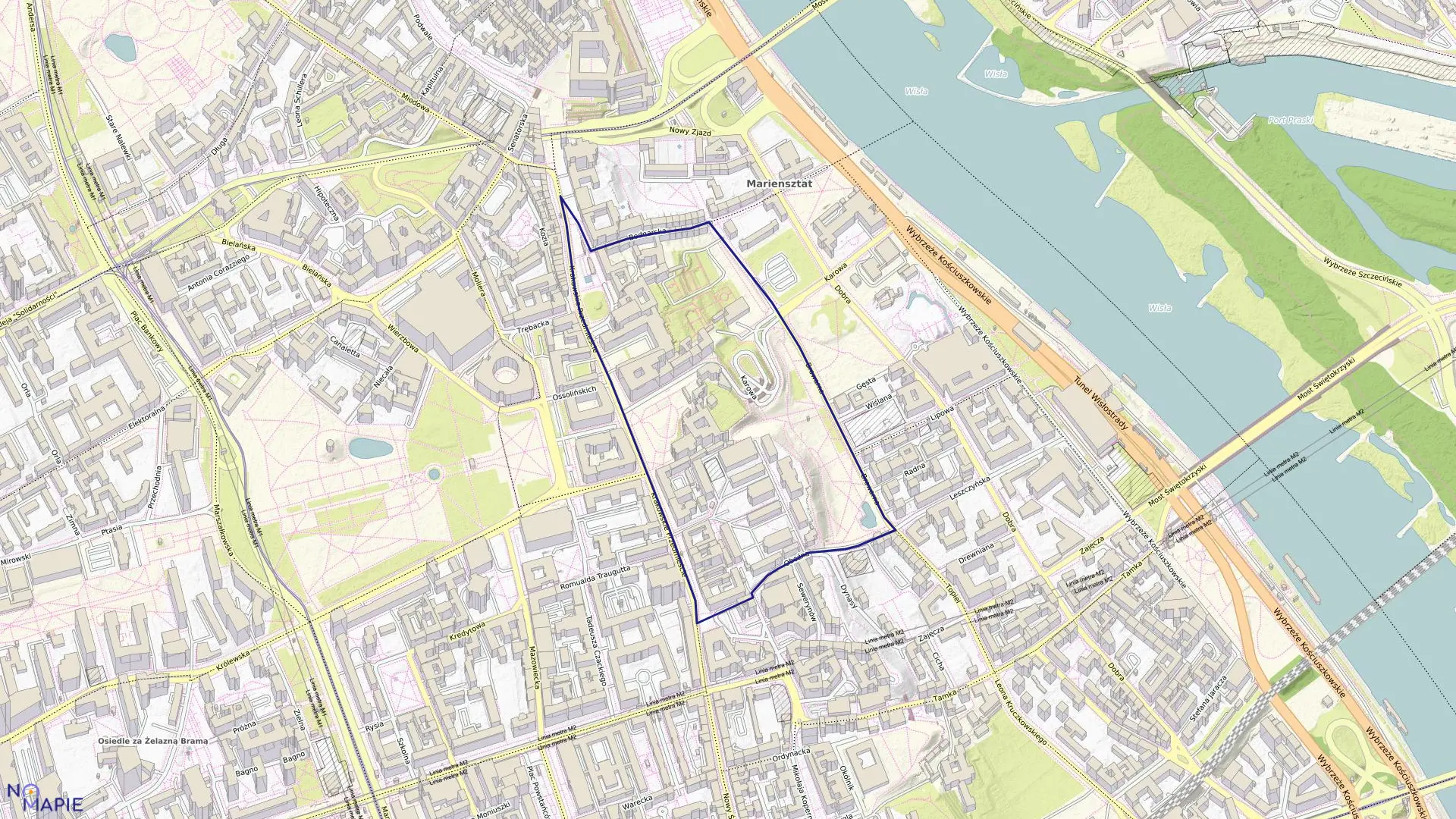 Mapa obrębu 5-04-02 w mieście Warszawa