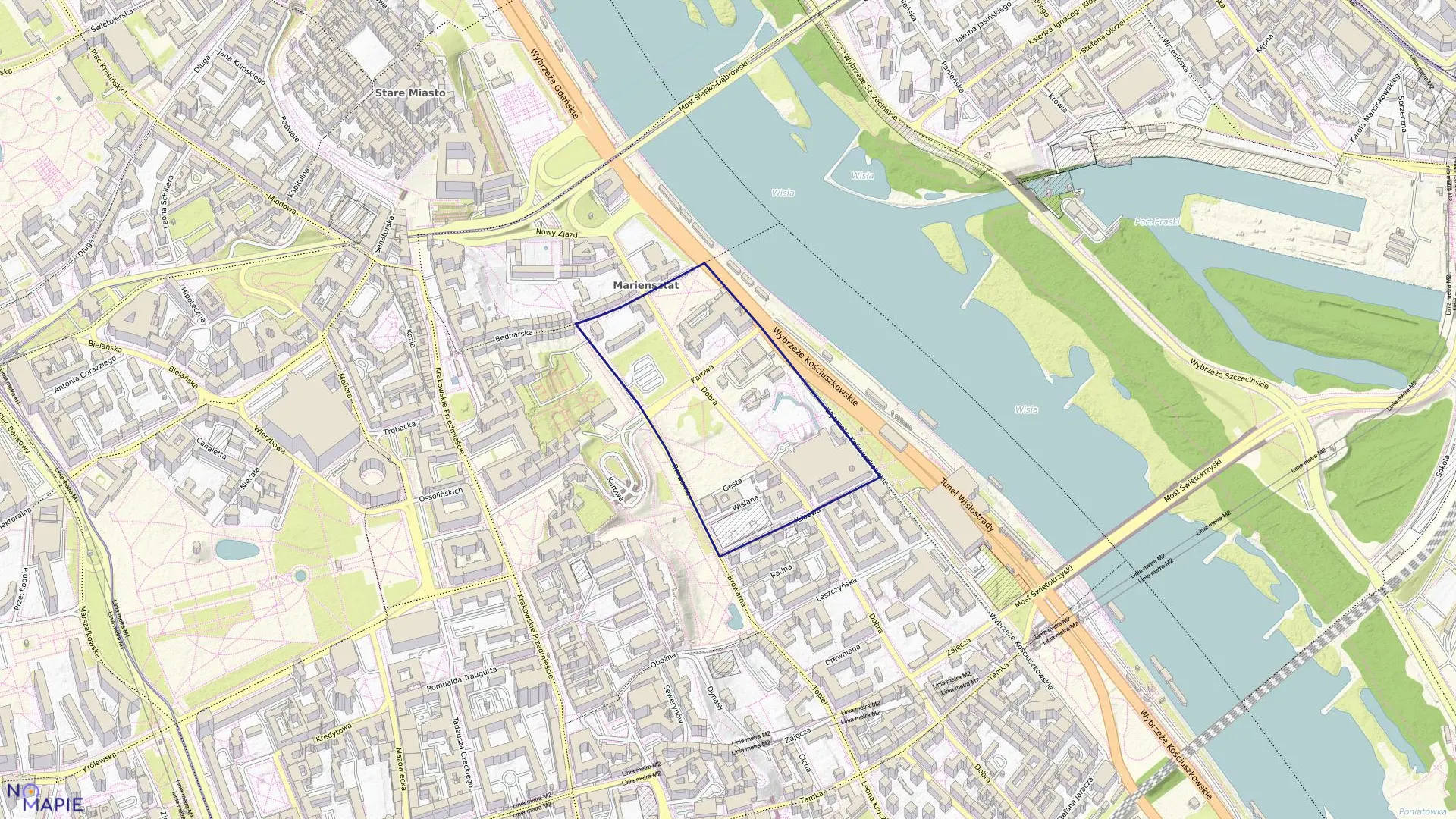 Mapa obrębu 5-04-03 w mieście Warszawa