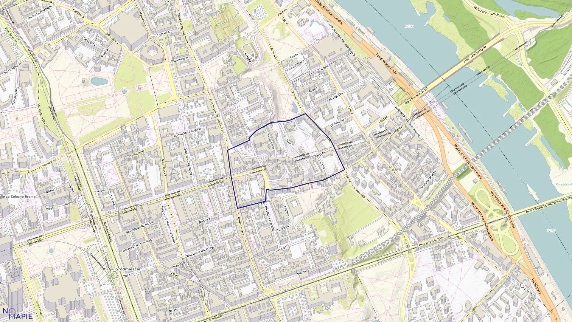 Mapa obrębu 5-04-05 w mieście Warszawa