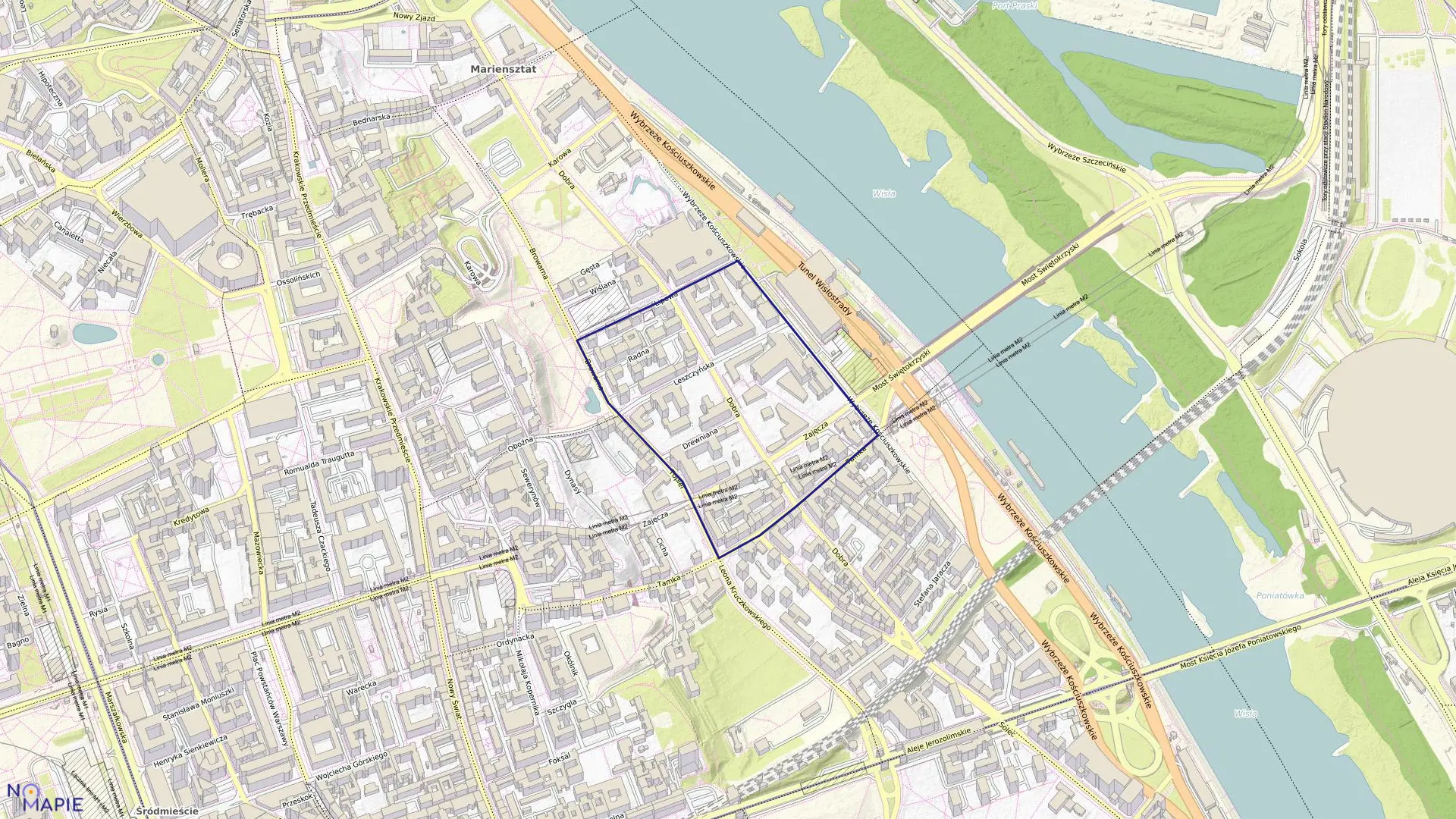 Mapa obrębu 5-04-06 w mieście Warszawa