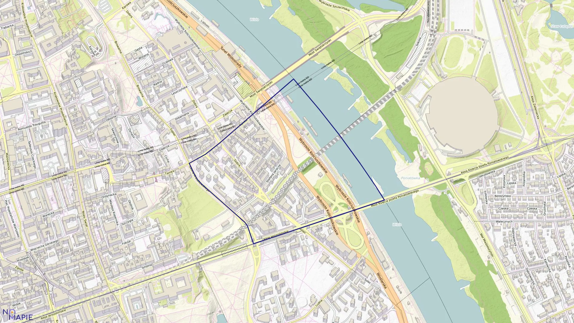 Mapa obrębu 5-04-08 w mieście Warszawa