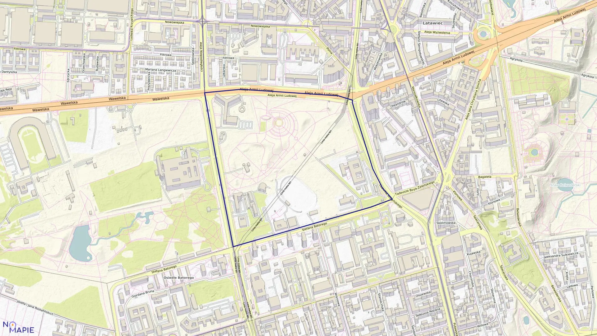 Mapa obrębu 5-05-09 w mieście Warszawa