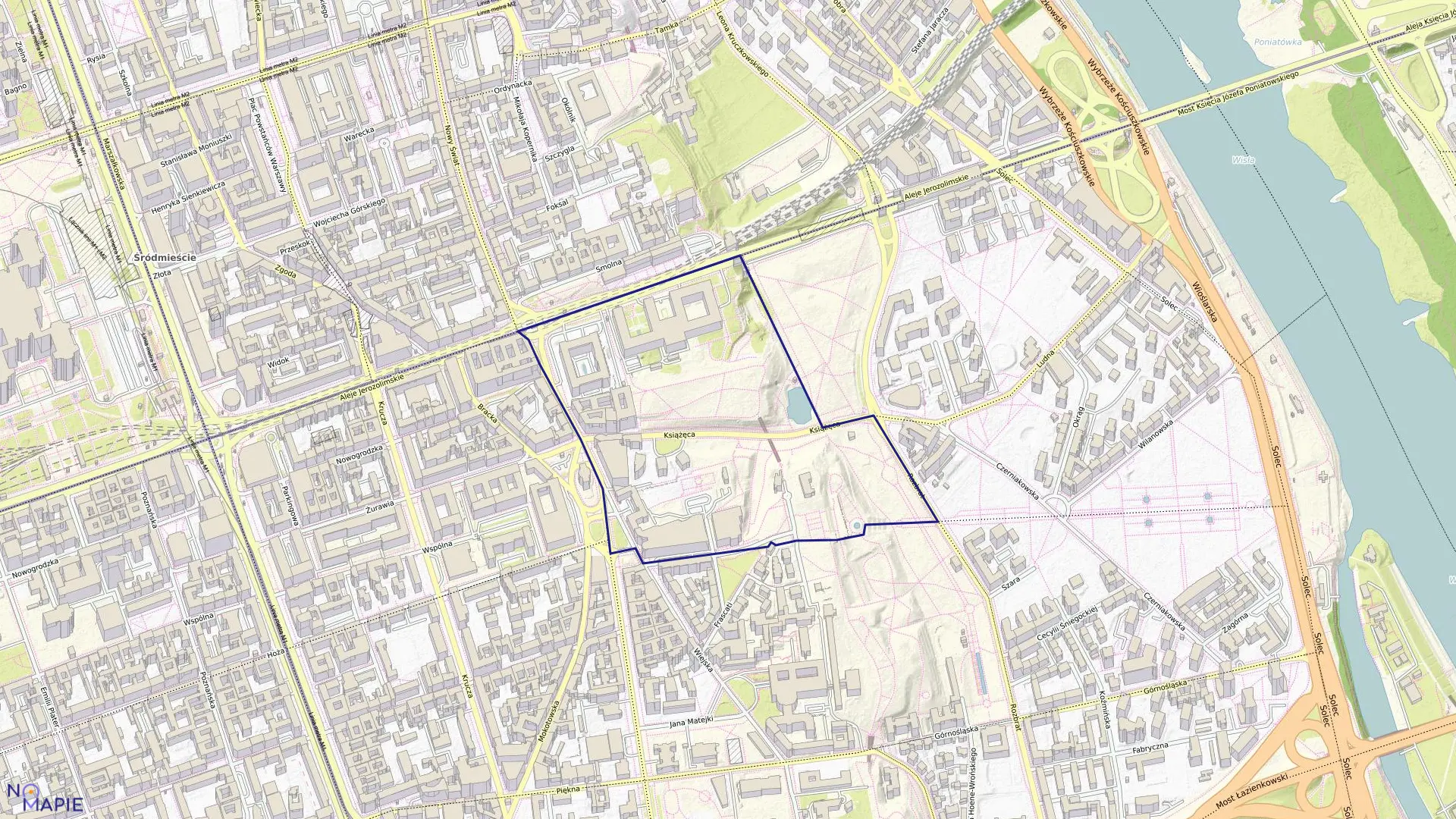 Mapa obrębu 5-06-01 w mieście Warszawa