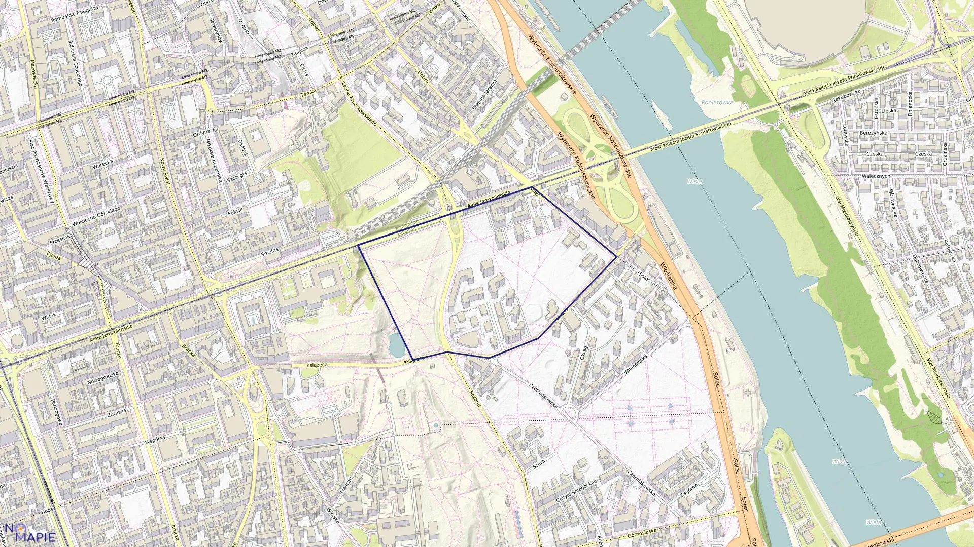 Mapa obrębu 5-06-02 w mieście Warszawa