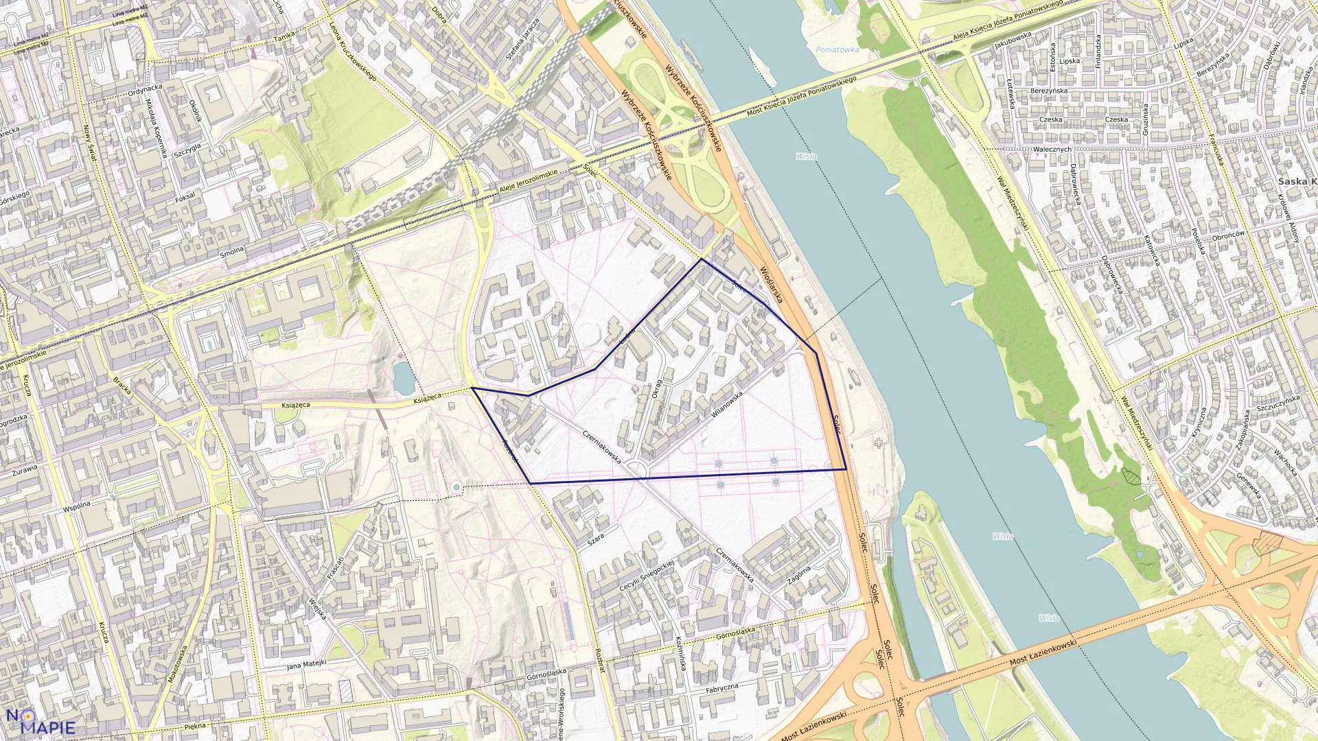 Mapa obrębu 5-06-04 w mieście Warszawa