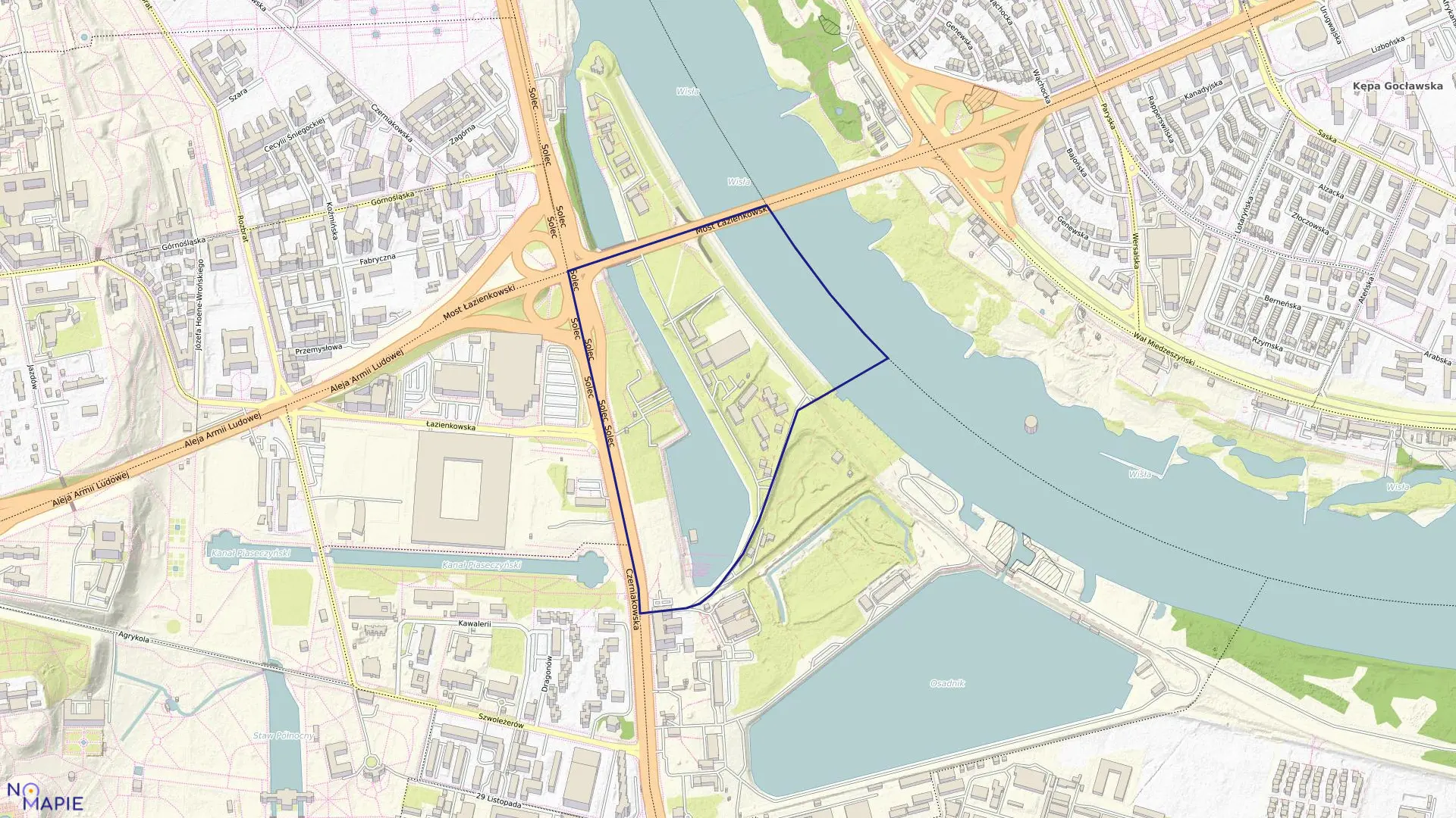 Mapa obrębu 5-06-11 w mieście Warszawa