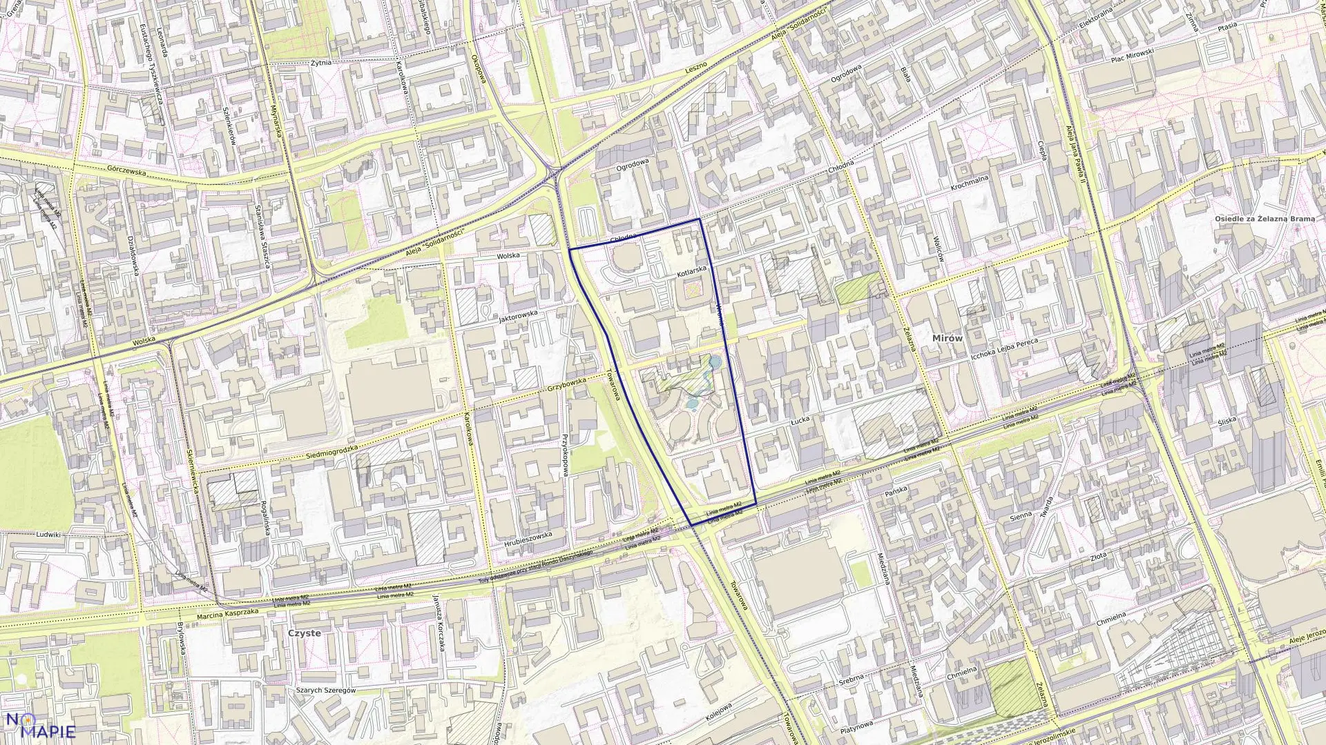 Mapa obrębu 6-01-03 w mieście Warszawa