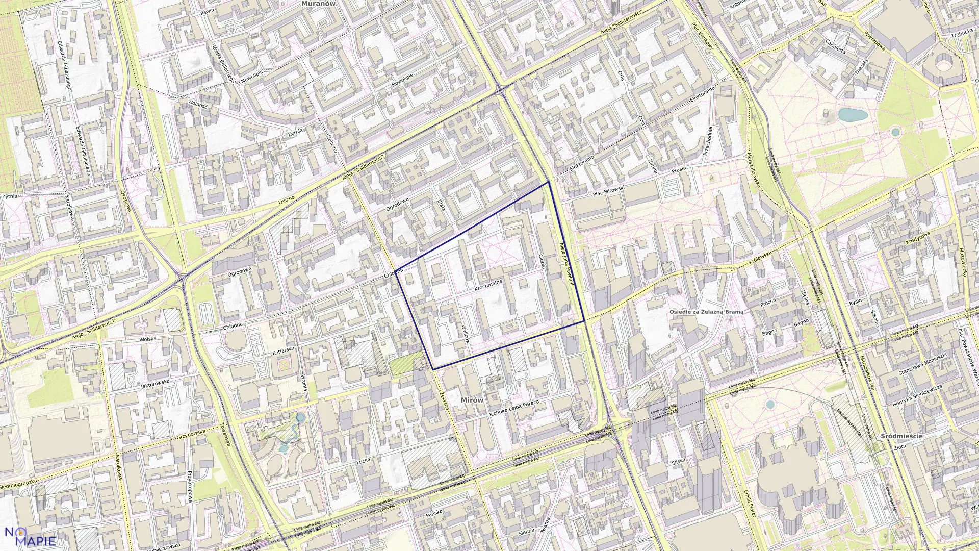 Mapa obrębu 6-01-05 w mieście Warszawa