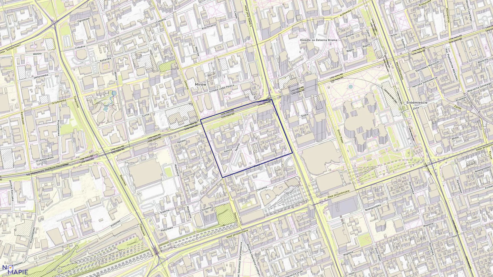 Mapa obrębu 6-01-08 w mieście Warszawa