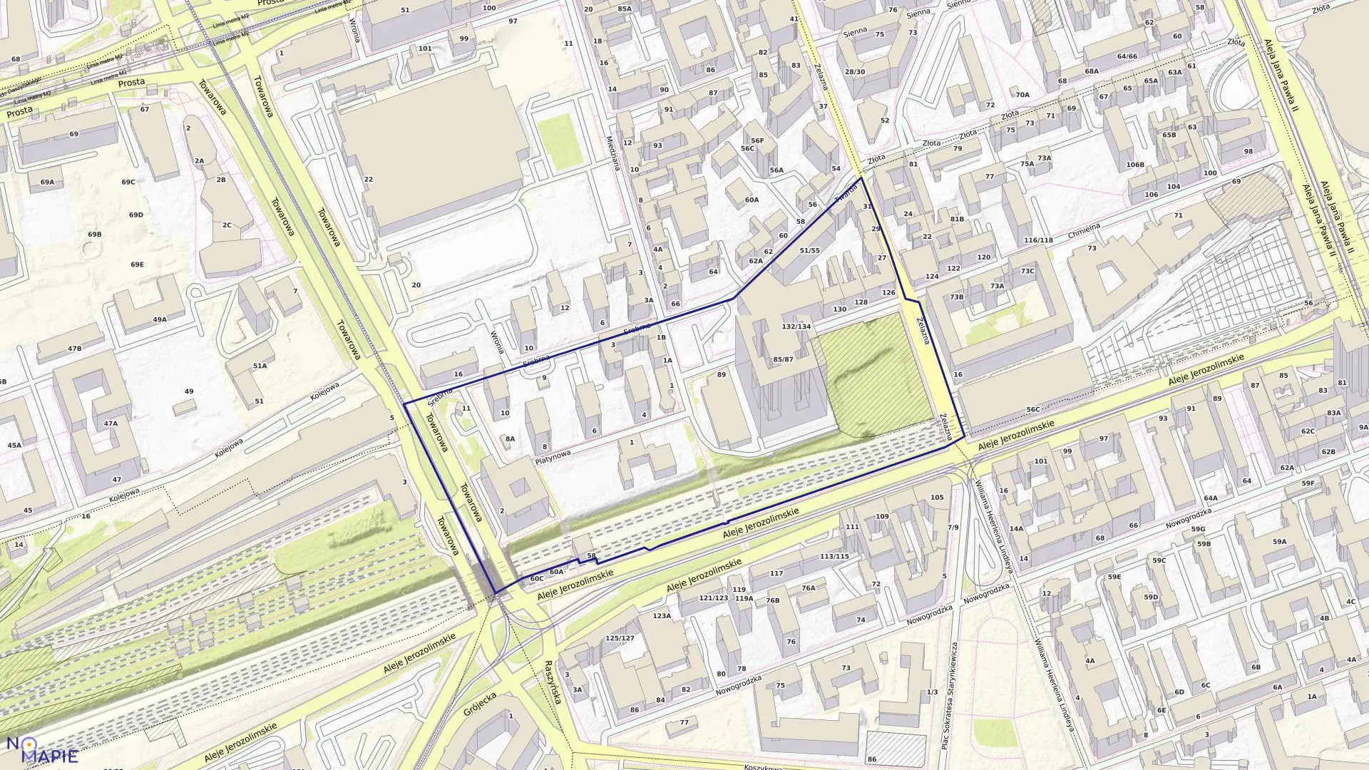 Mapa obrębu 6-01-09 w mieście Warszawa