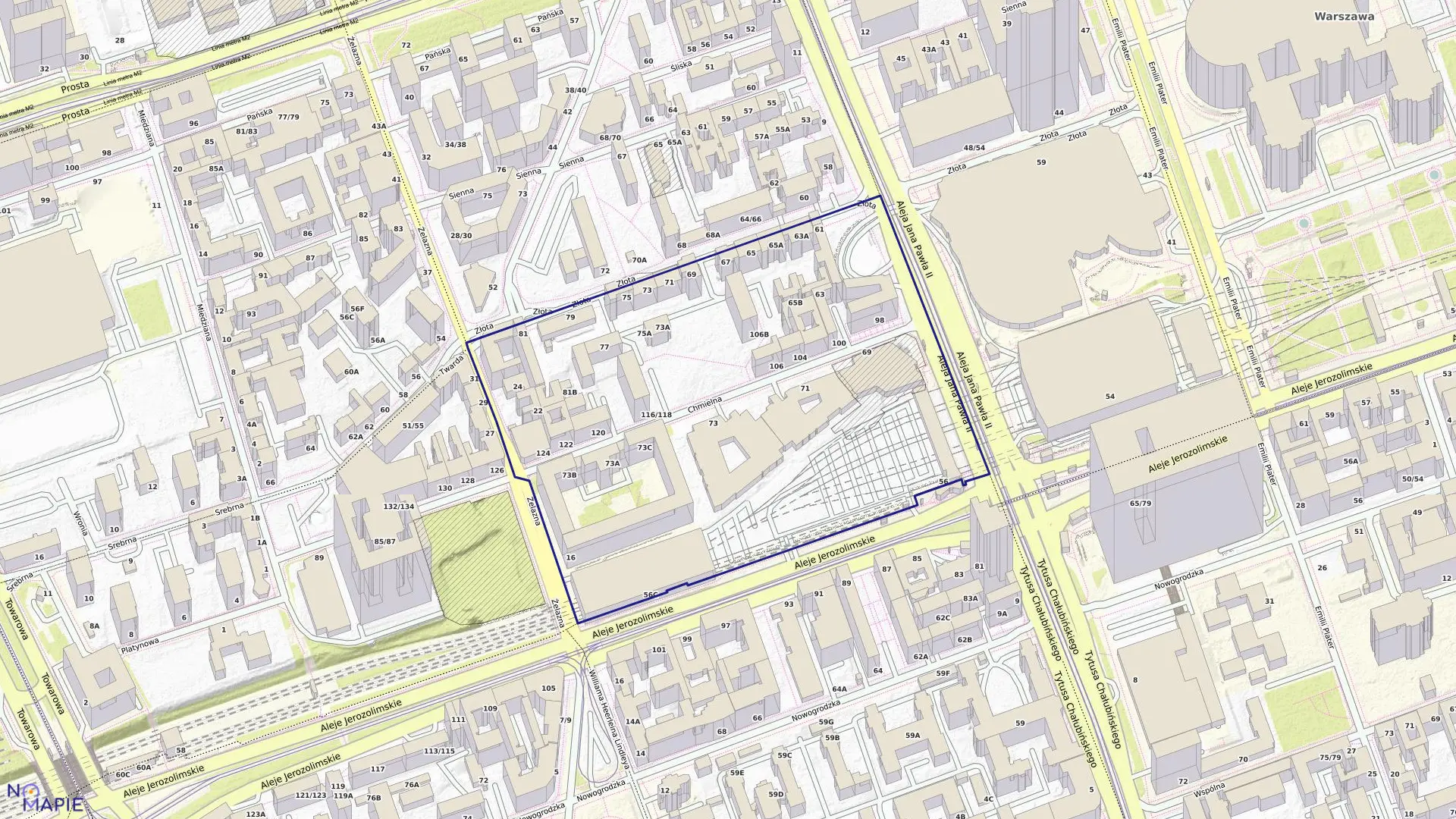 Mapa obrębu 6-01-10 w mieście Warszawa