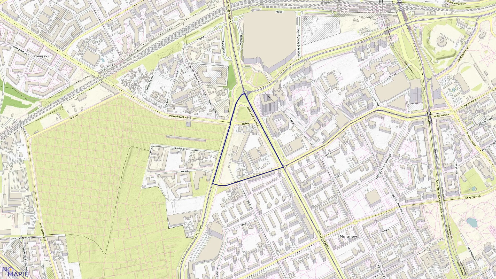 Mapa obrębu 6-02-01 w mieście Warszawa