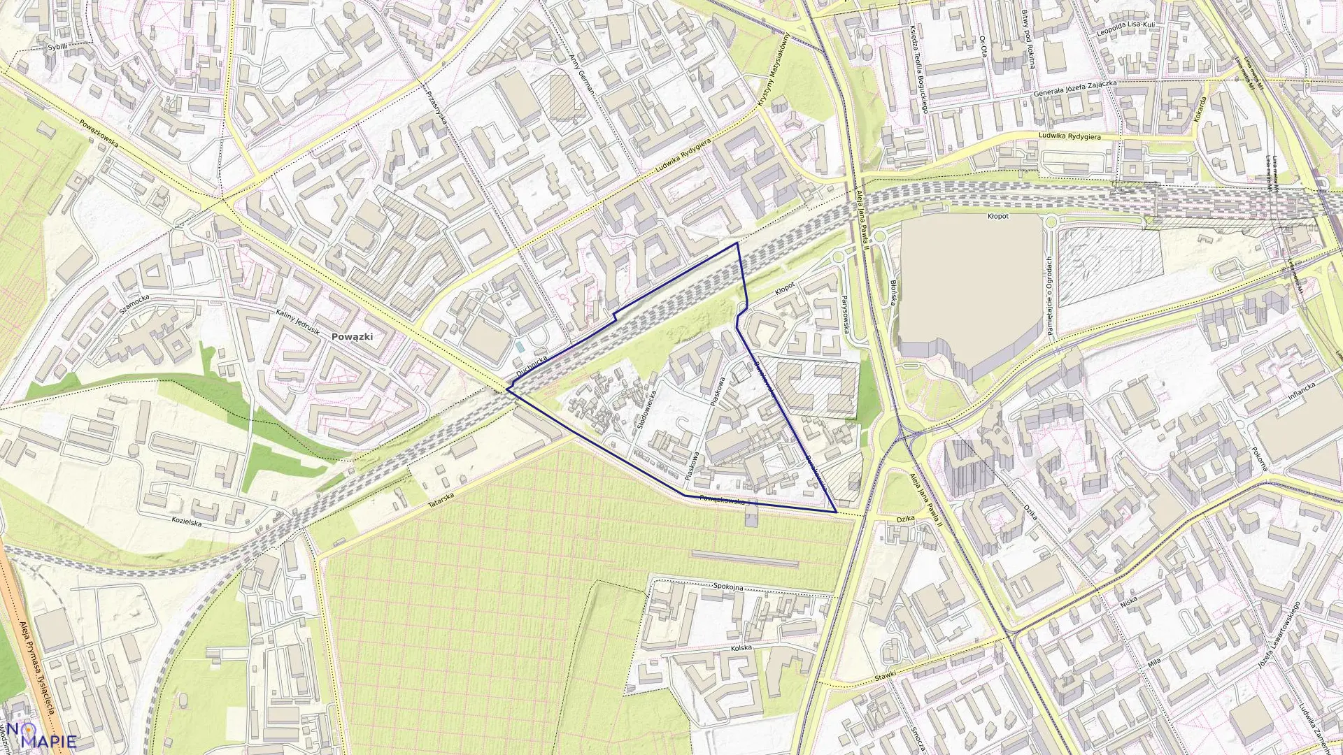 Mapa obrębu 6-03-01 w mieście Warszawa