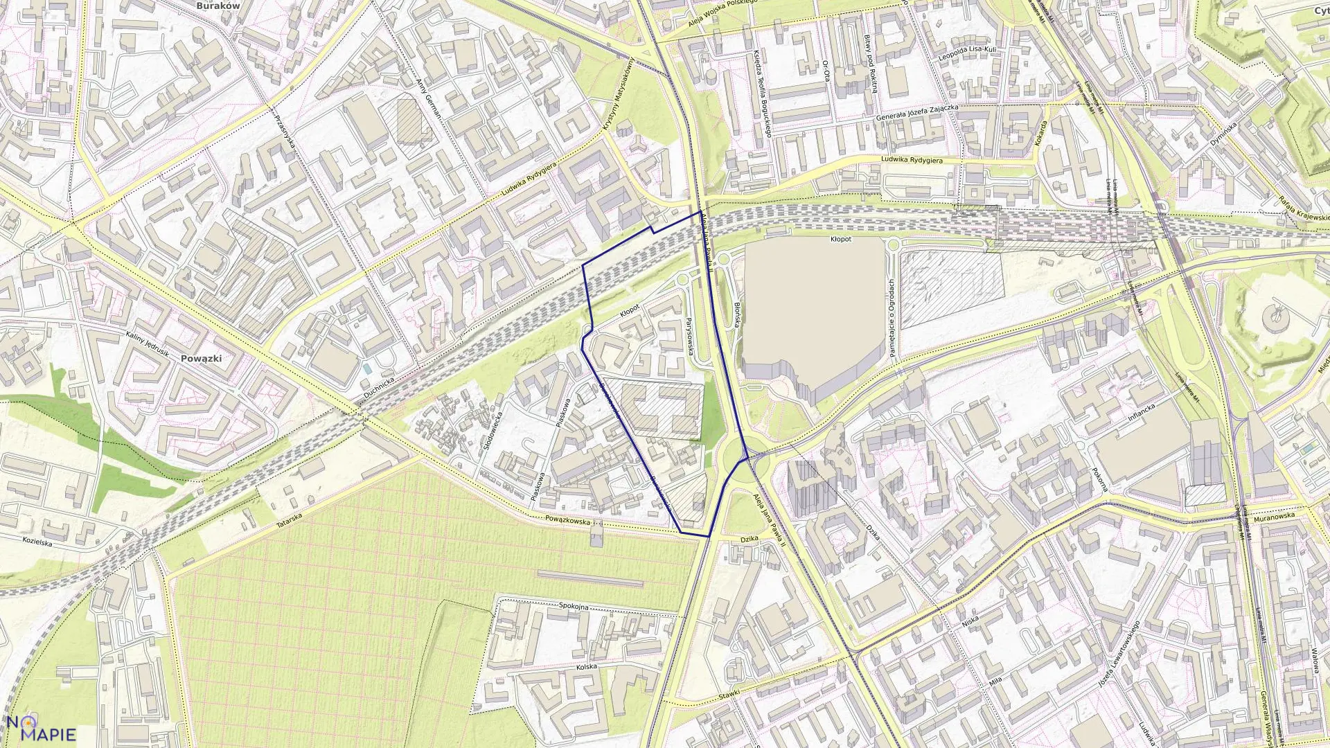 Mapa obrębu 6-03-02 w mieście Warszawa