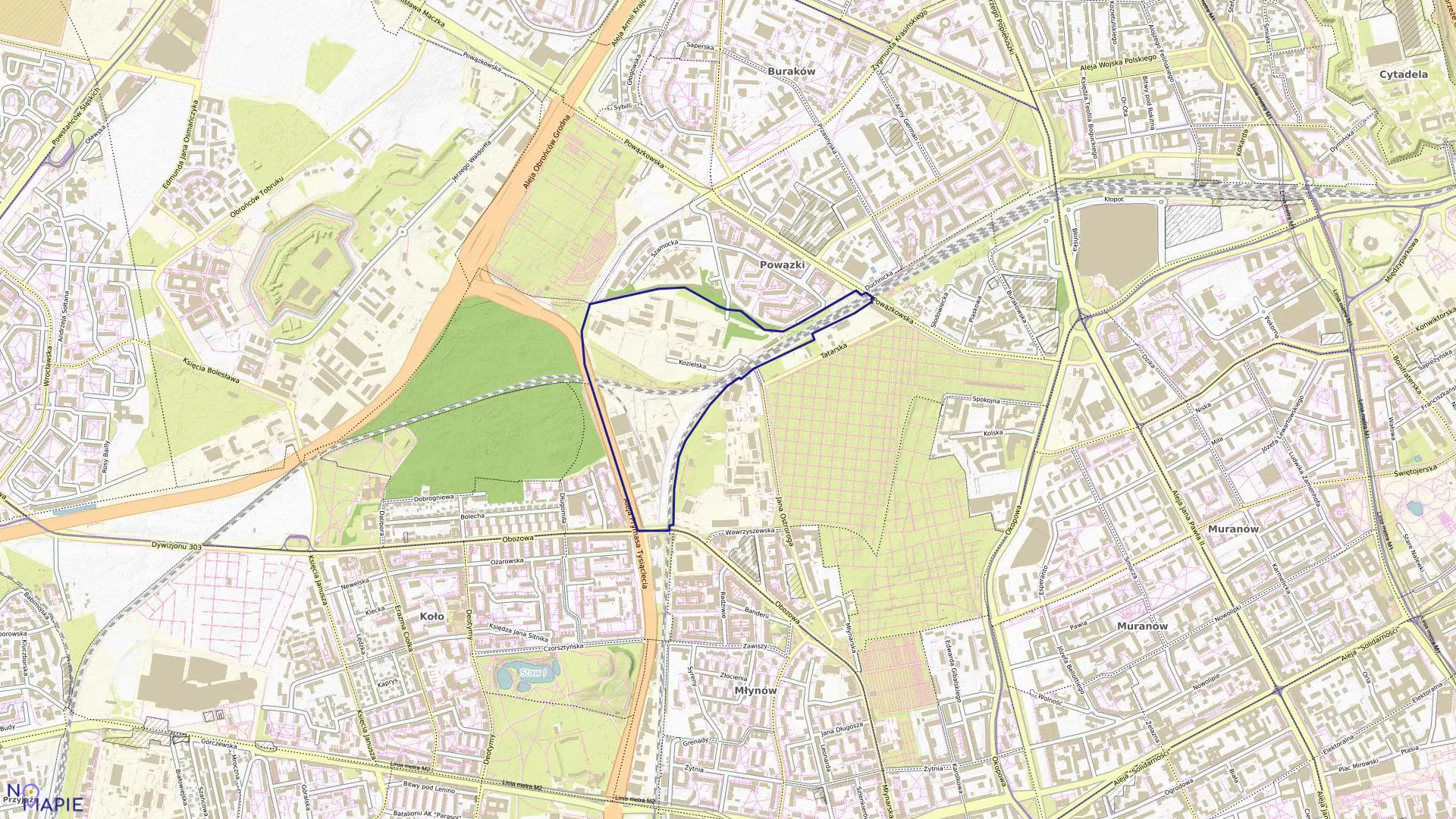 Mapa obrębu 6-03-03 w mieście Warszawa