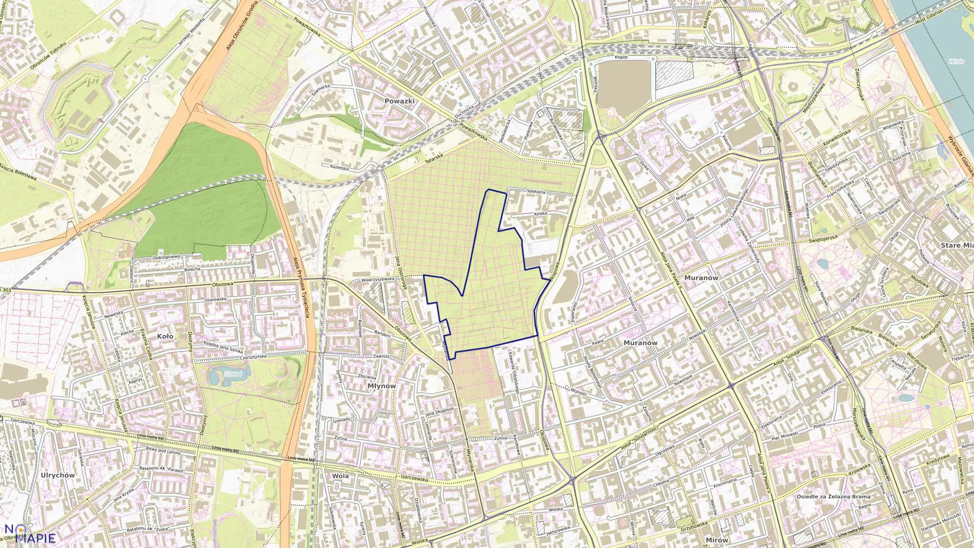 Mapa obrębu 6-03-09 w mieście Warszawa