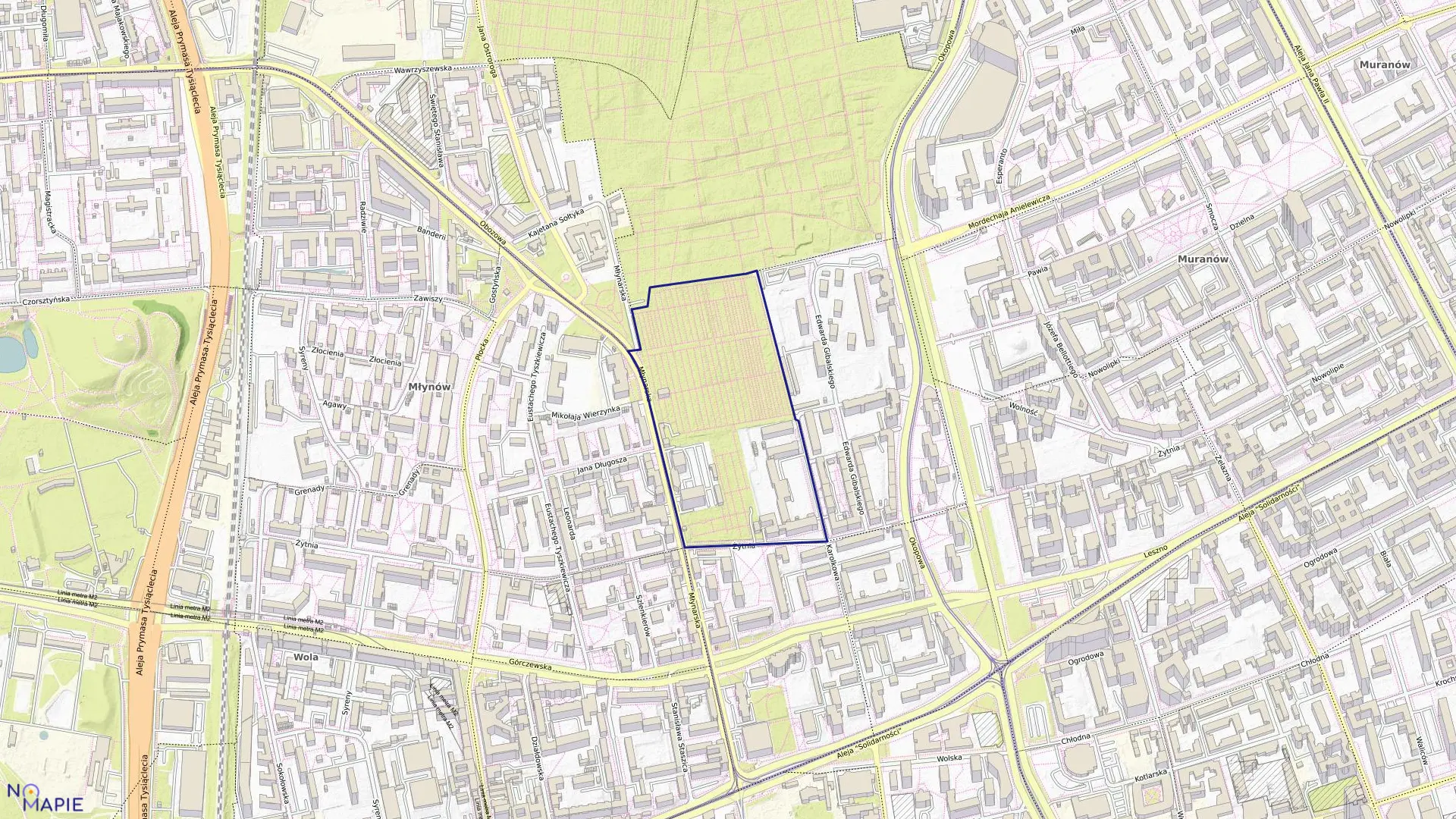 Mapa obrębu 6-03-12 w mieście Warszawa