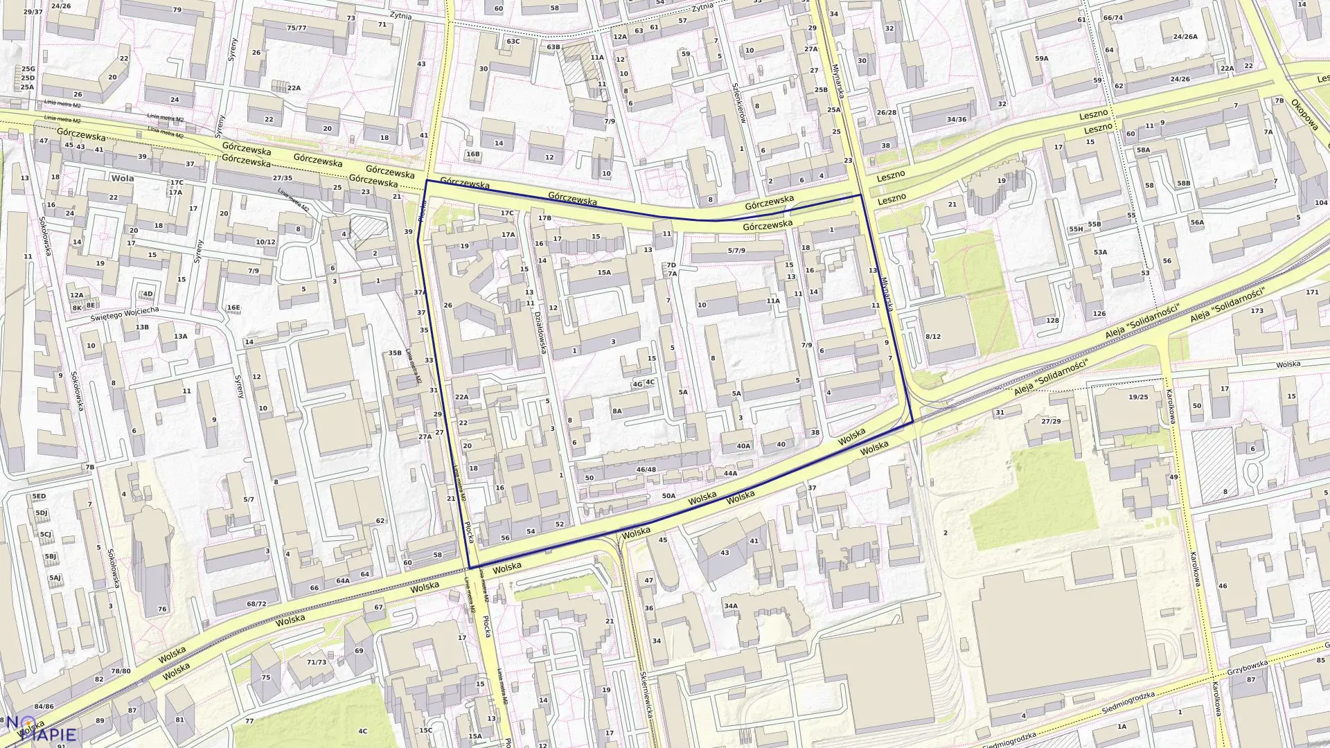 Mapa obrębu 6-03-19 w mieście Warszawa