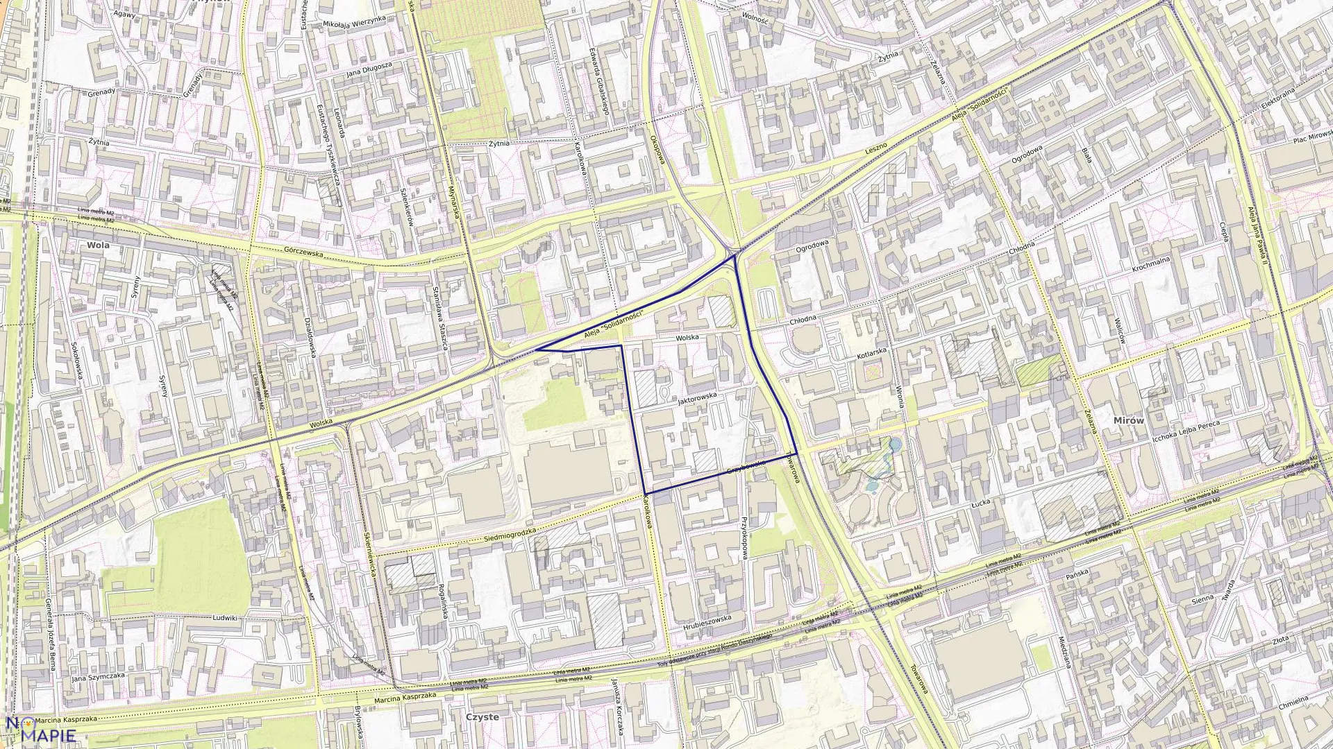 Mapa obrębu 6-04-03 w mieście Warszawa