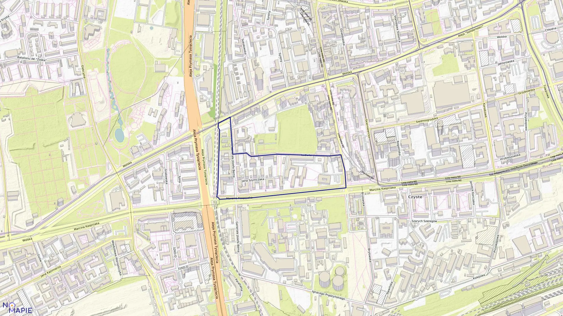 Mapa obrębu 6-04-04 w mieście Warszawa