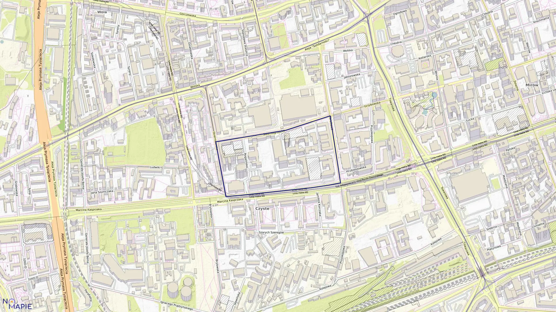 Mapa obrębu 6-04-05 w mieście Warszawa