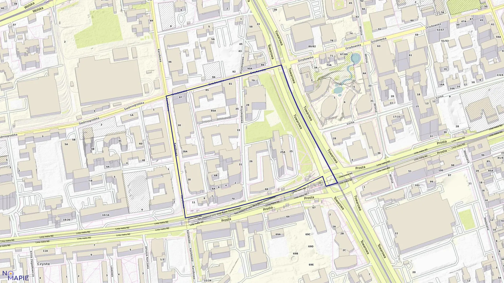 Mapa obrębu 6-04-06 w mieście Warszawa