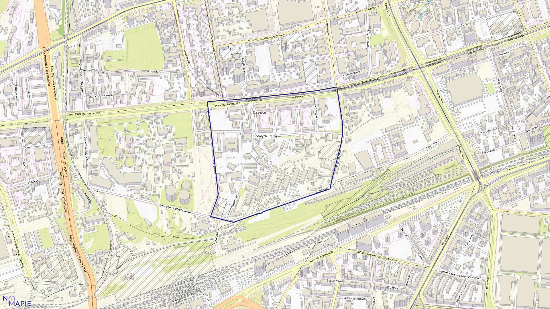 Mapa obrębu 6-04-08 w mieście Warszawa