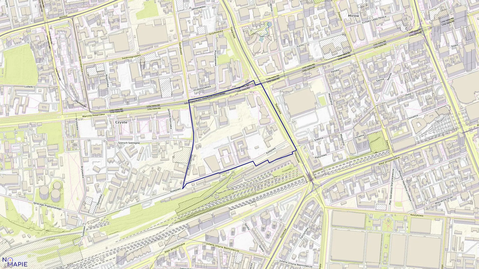 Mapa obrębu 6-04-09 w mieście Warszawa