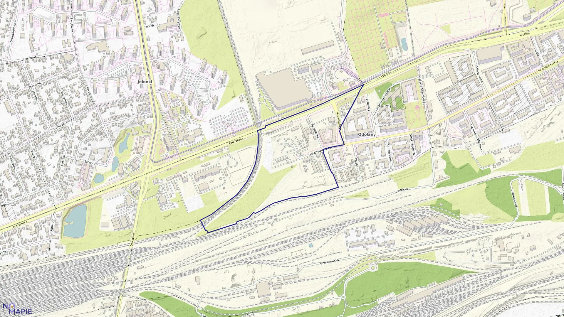 Mapa obrębu 6-05-01 w mieście Warszawa