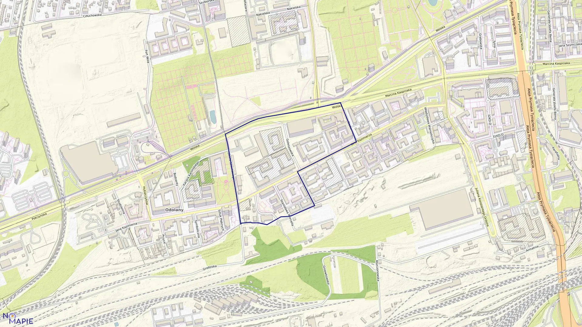 Mapa obrębu 6-05-03 w mieście Warszawa