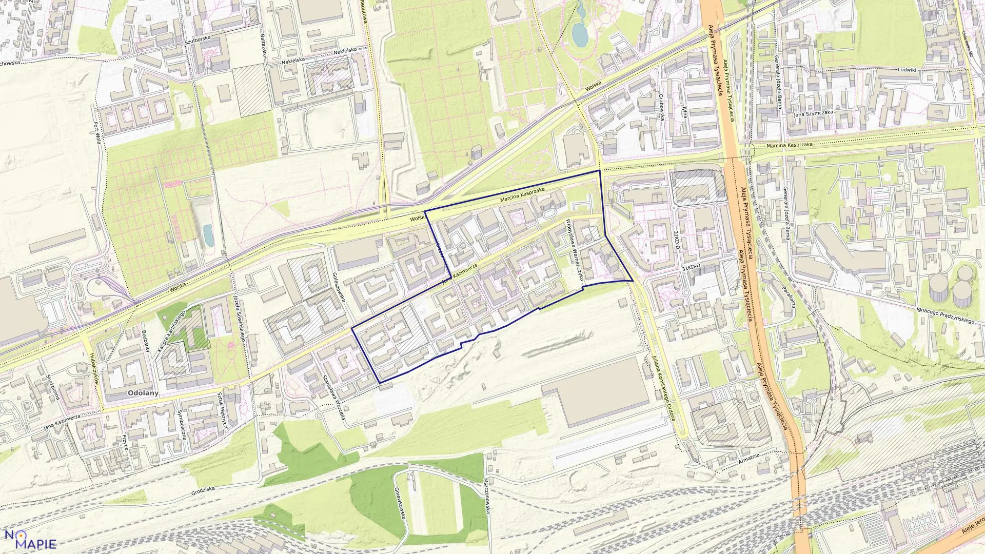 Mapa obrębu 6-05-04 w mieście Warszawa