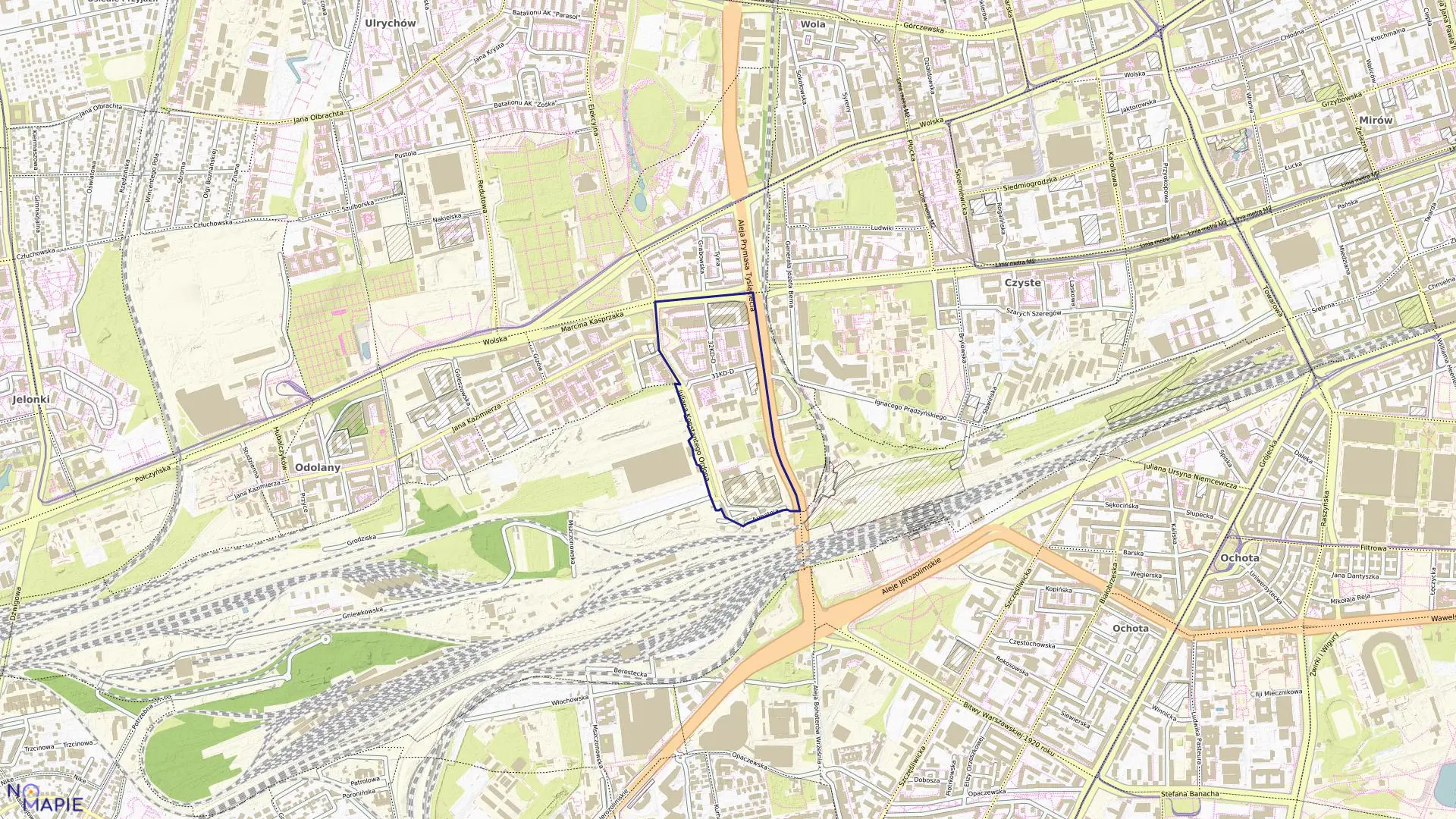 Mapa obrębu 6-05-05 w mieście Warszawa