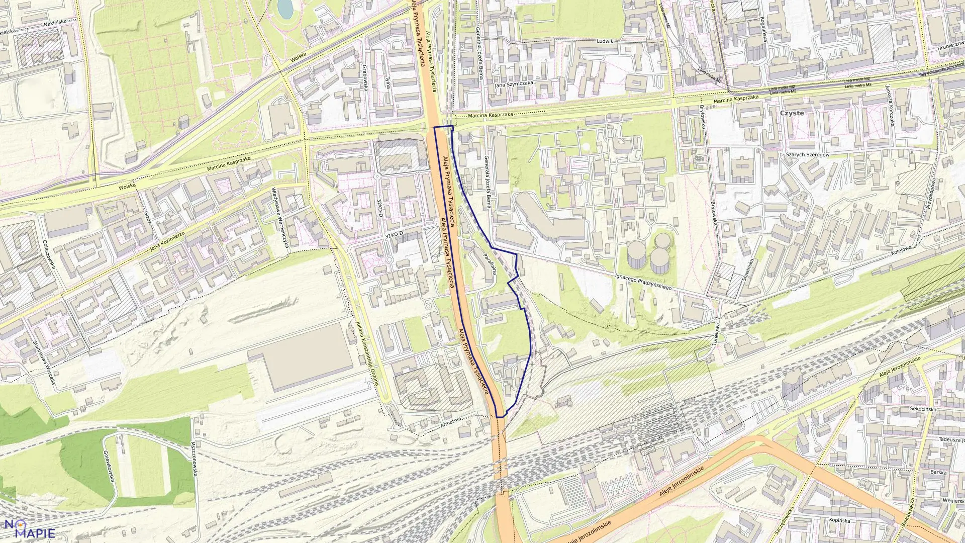 Mapa obrębu 6-05-06 w mieście Warszawa