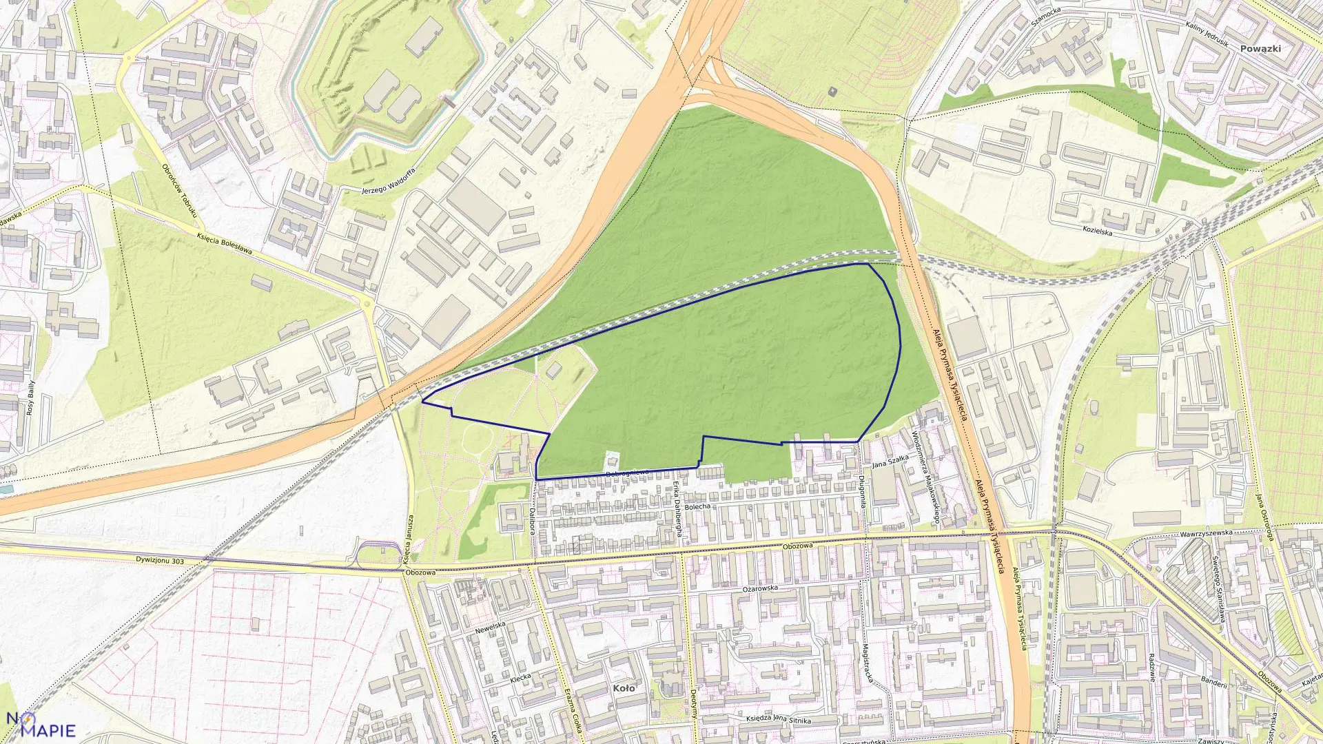 Mapa obrębu 6-06-02 w mieście Warszawa