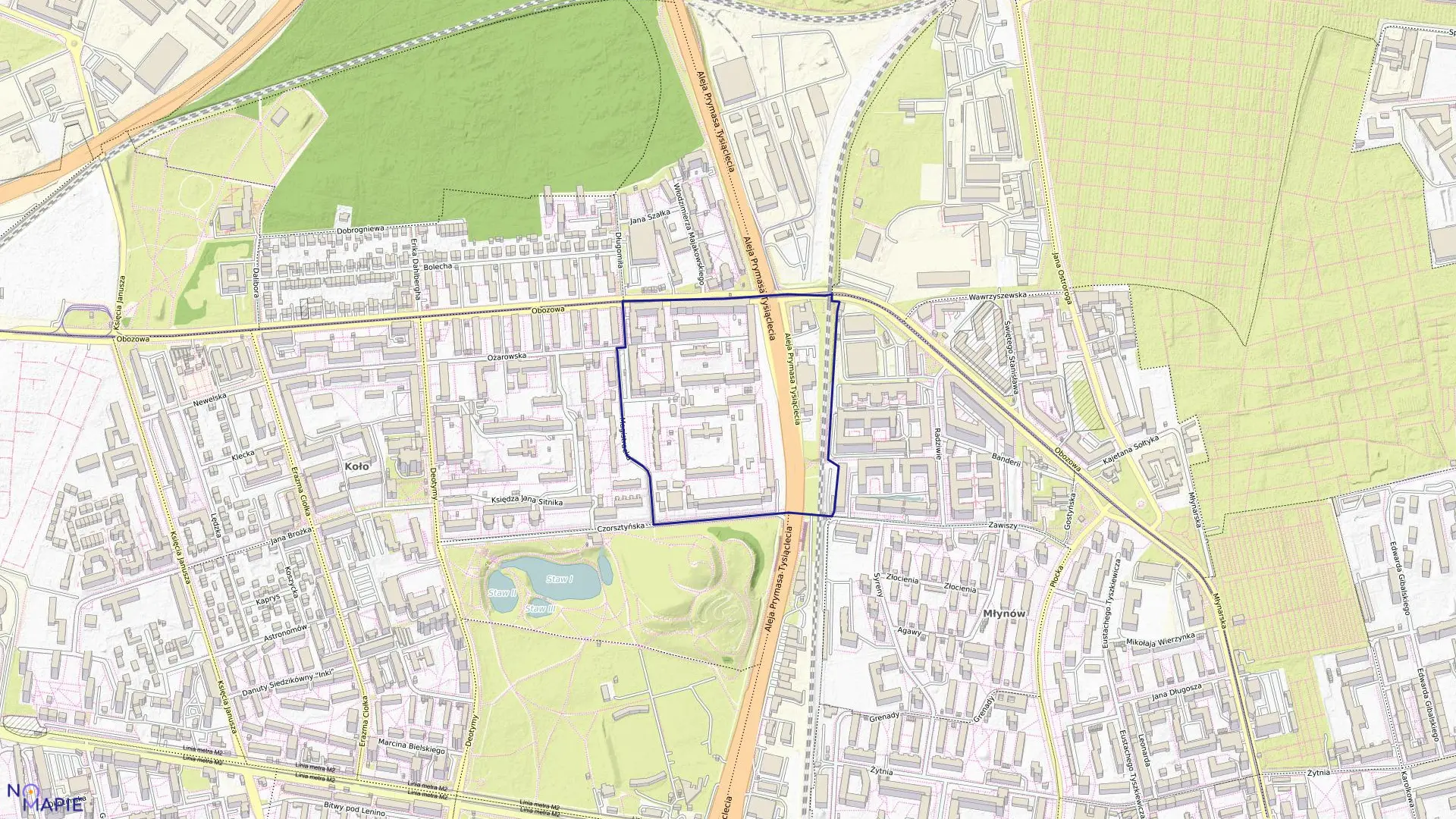 Mapa obrębu 6-06-10 w mieście Warszawa