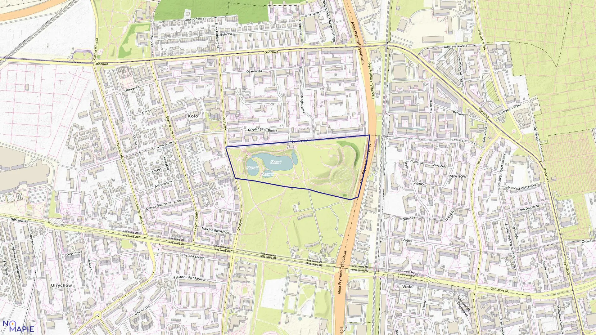 Mapa obrębu 6-06-11 w mieście Warszawa