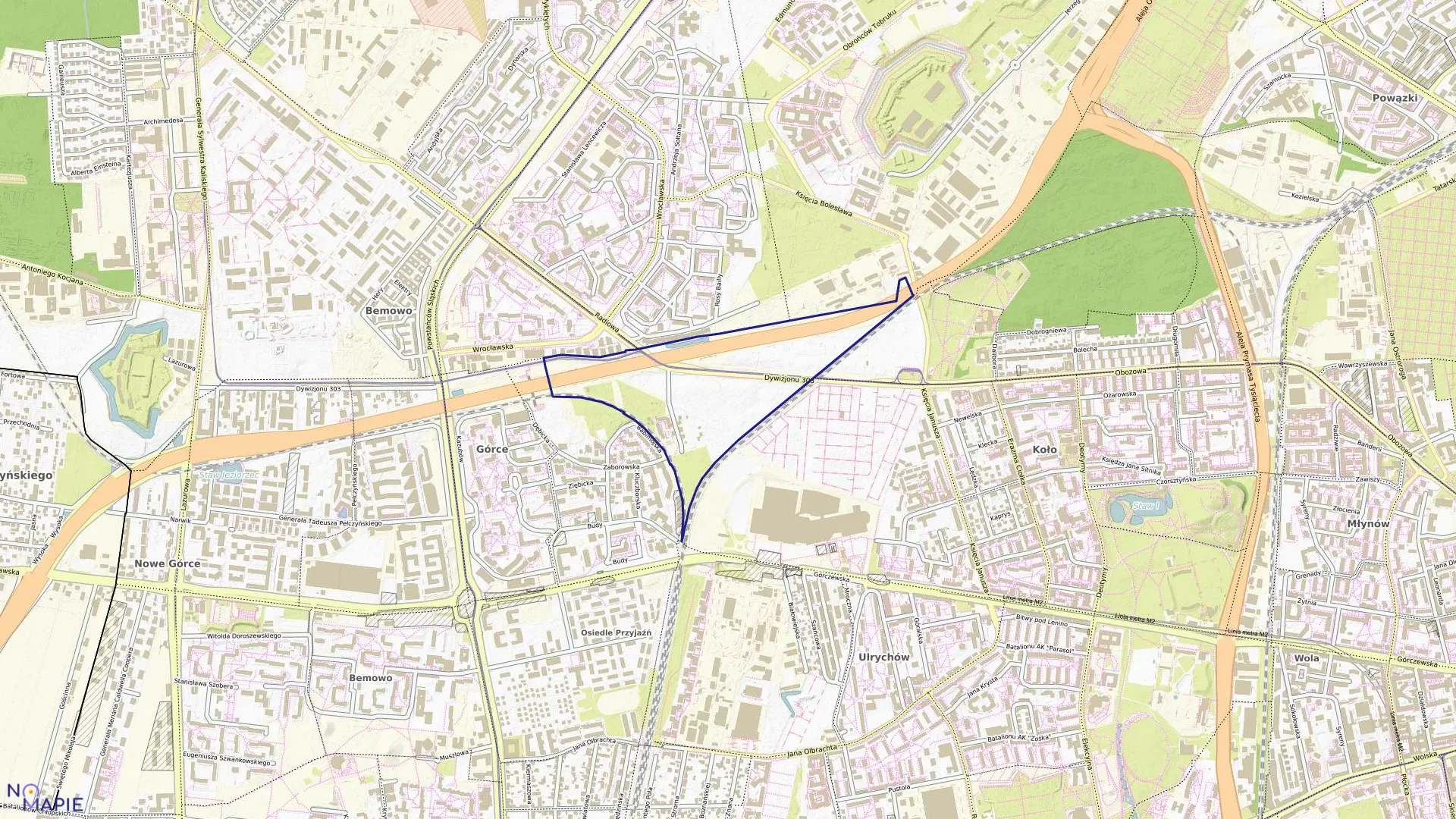 Mapa obrębu 6-06-15 w mieście Warszawa