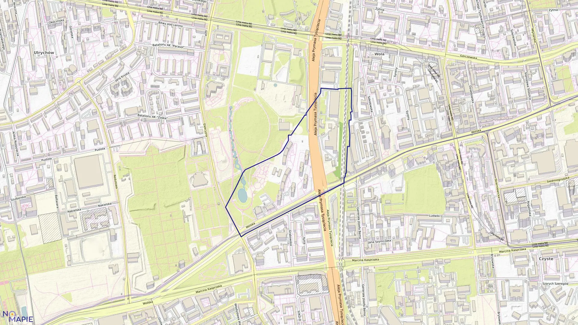 Mapa obrębu 6-07-05 w mieście Warszawa