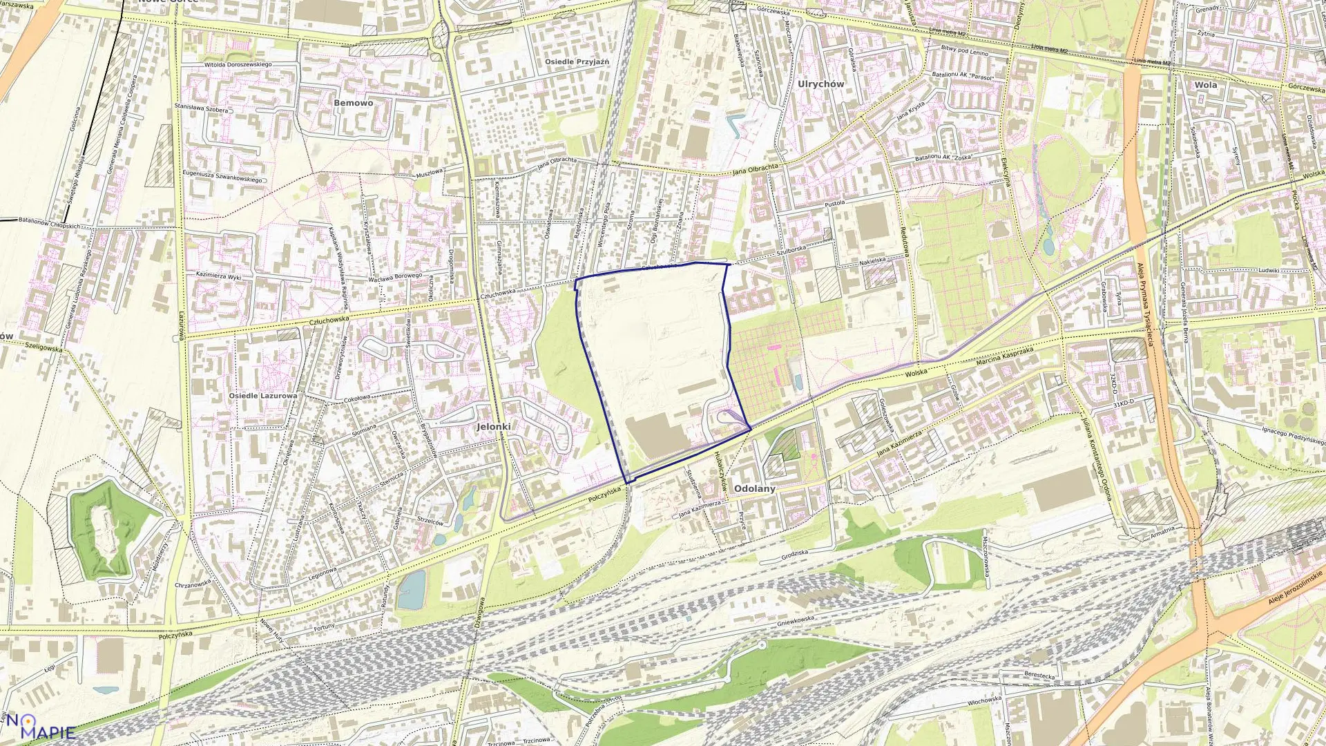 Mapa obrębu 6-07-09 w mieście Warszawa