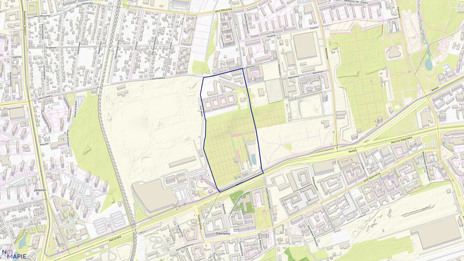 Mapa obrębu 6-07-10 w mieście Warszawa