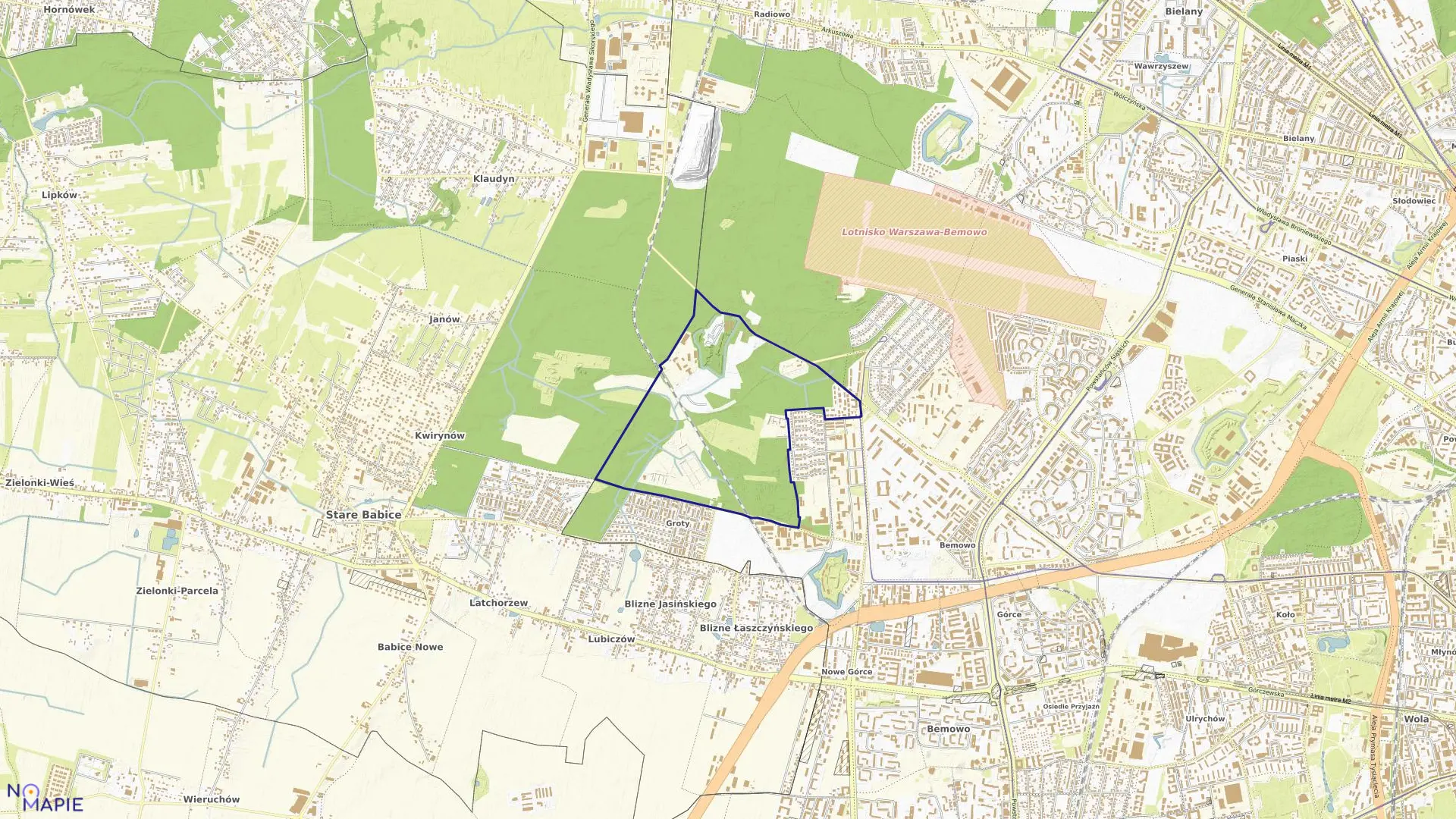 Mapa obrębu 6-10-02 w mieście Warszawa