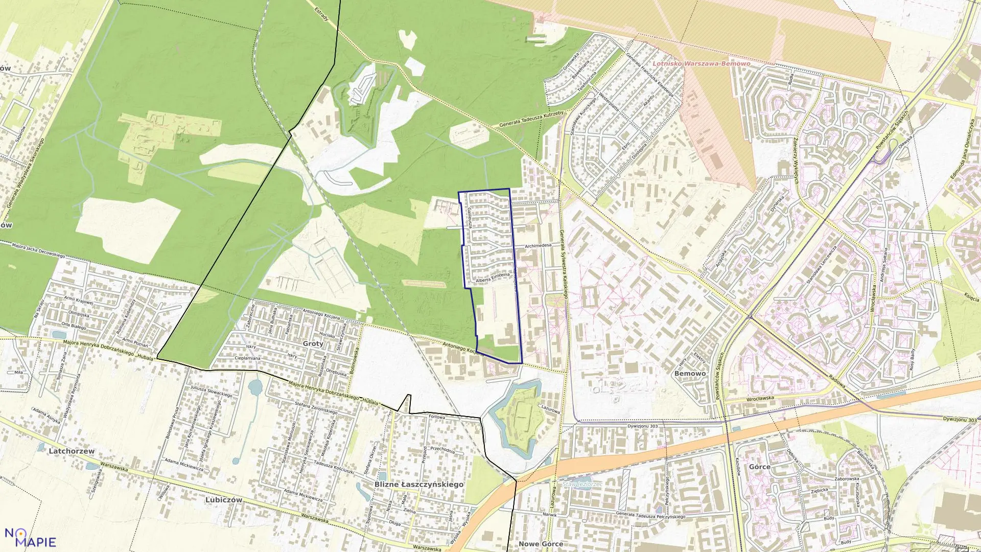 Mapa obrębu 6-10-03 w mieście Warszawa