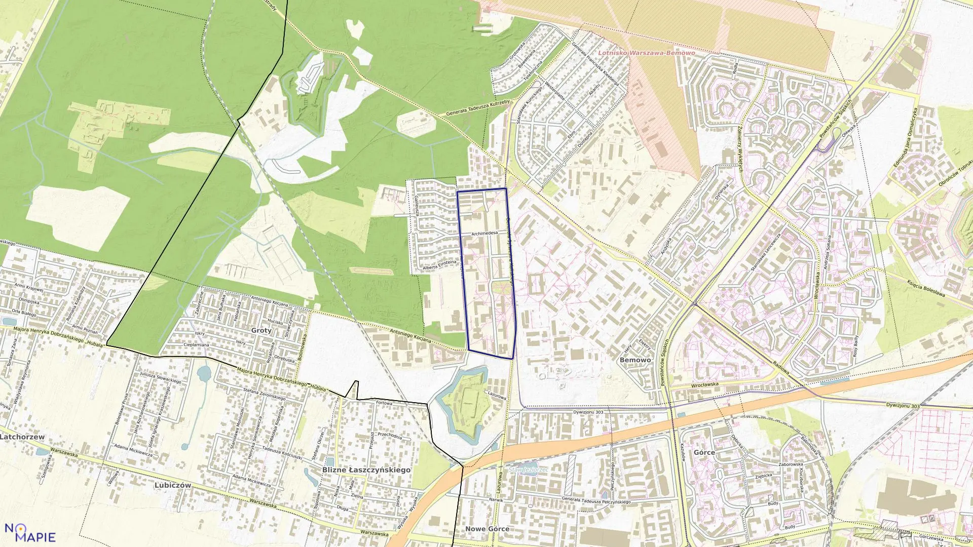 Mapa obrębu 6-10-04 w mieście Warszawa